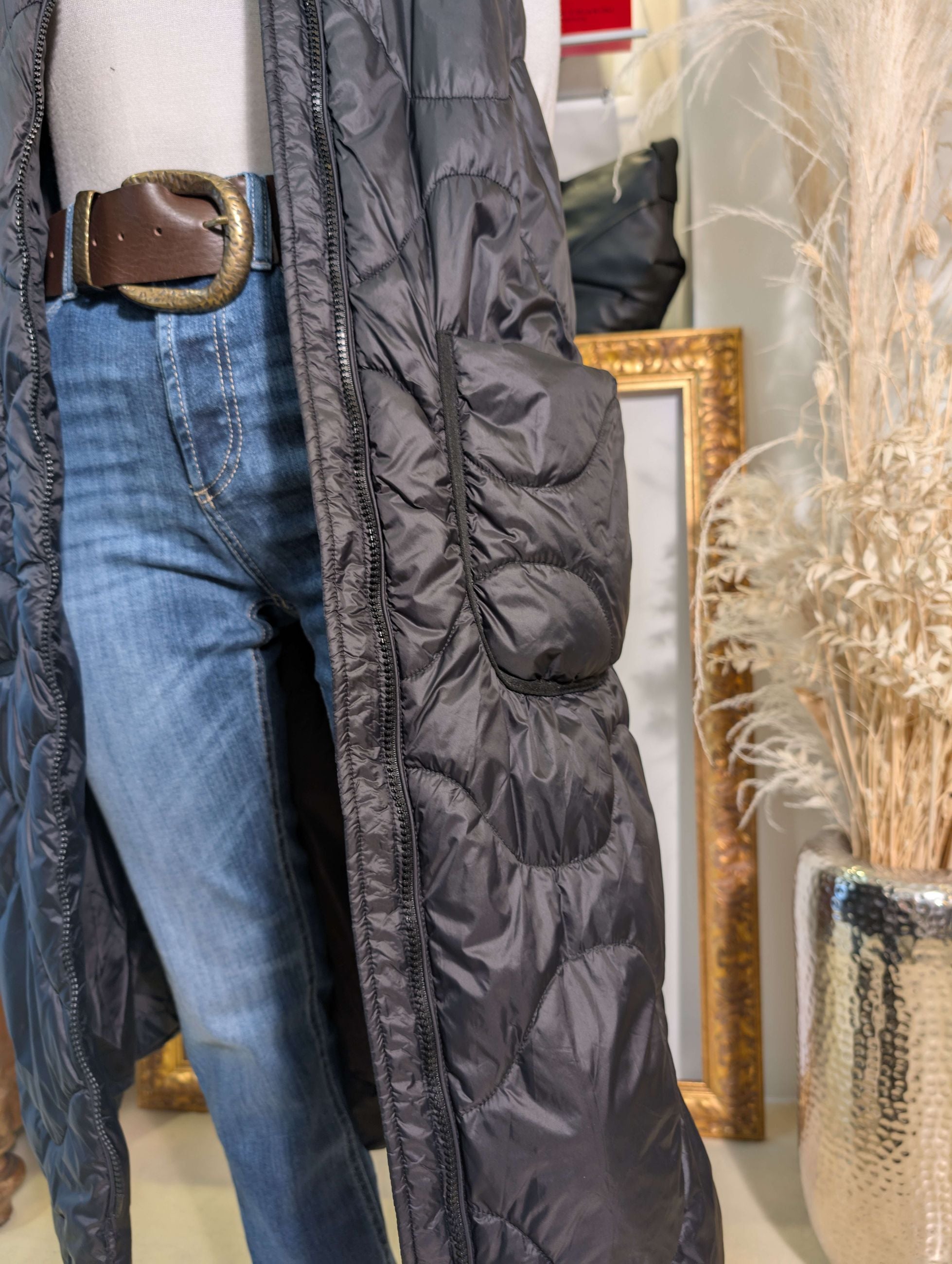 Gilet trapuntato lungo - PLEASE