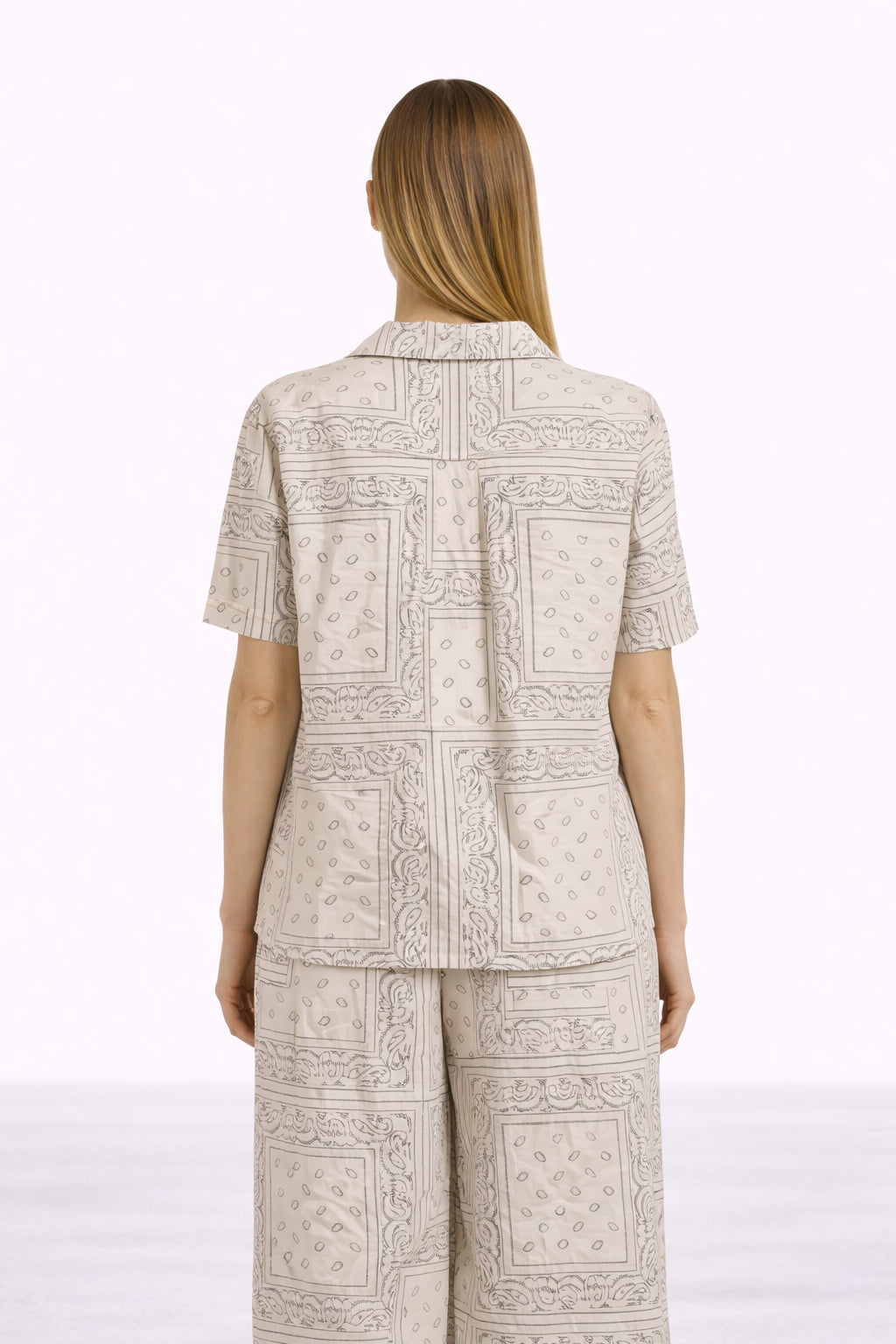 Camicia stampa bandana in tela di cotone lavata - SHE_FLORENCE_LAB