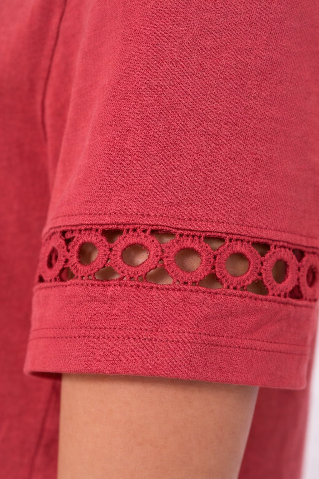 T-shirt con inserti in pizzo - MARKUP DONNA