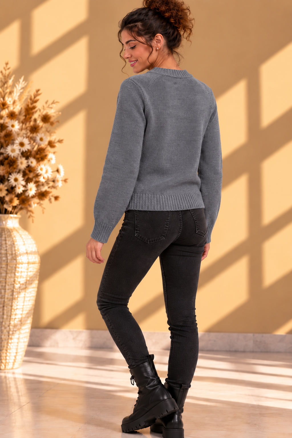 Maglia girocollo con cristalli - LE SARTE DEL SOLE