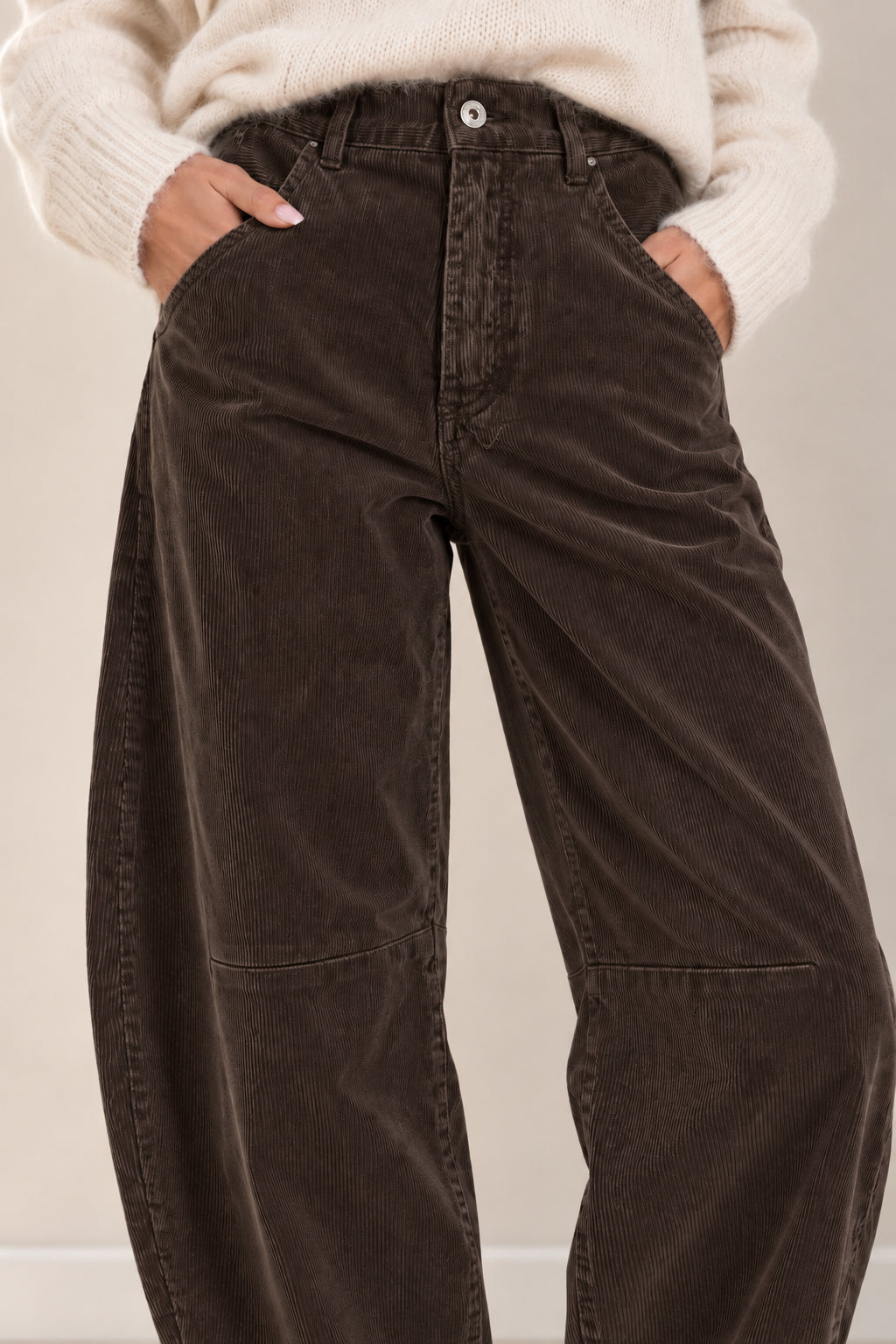 Pantalone barrel in velluto a coste - PLEASE