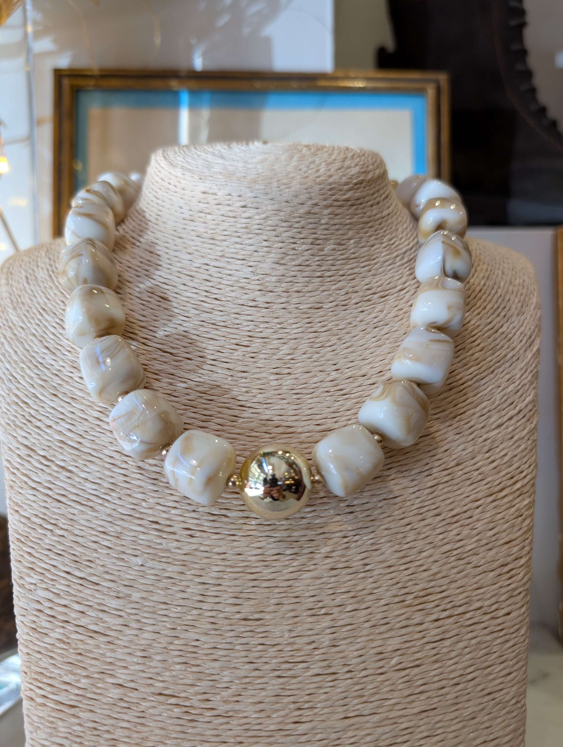 COLLANA CLOUDY IN RESINA BEIGE - NALI'