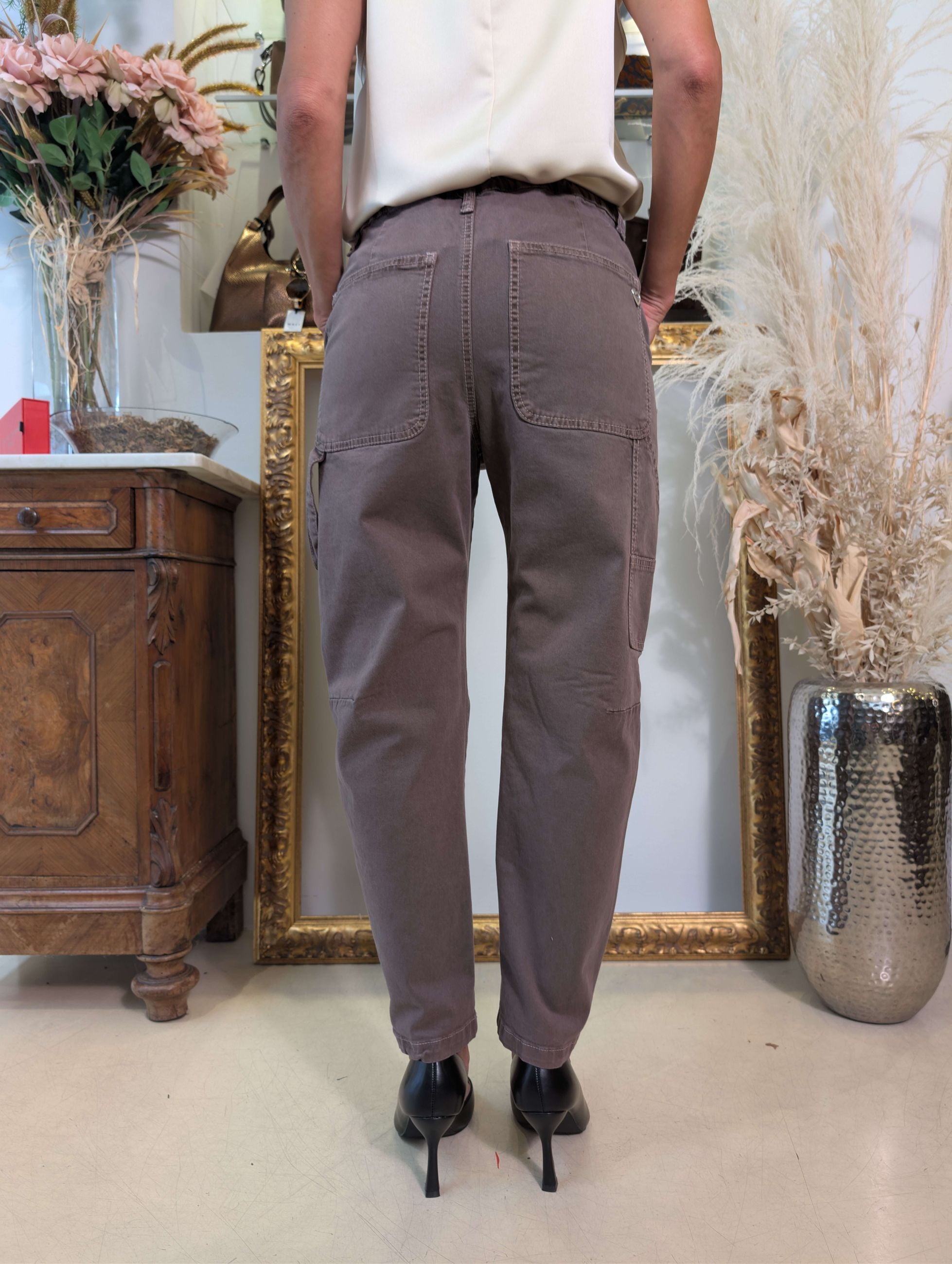 Panta fatigue in gabardina winter tinta in capo - PLEASE
