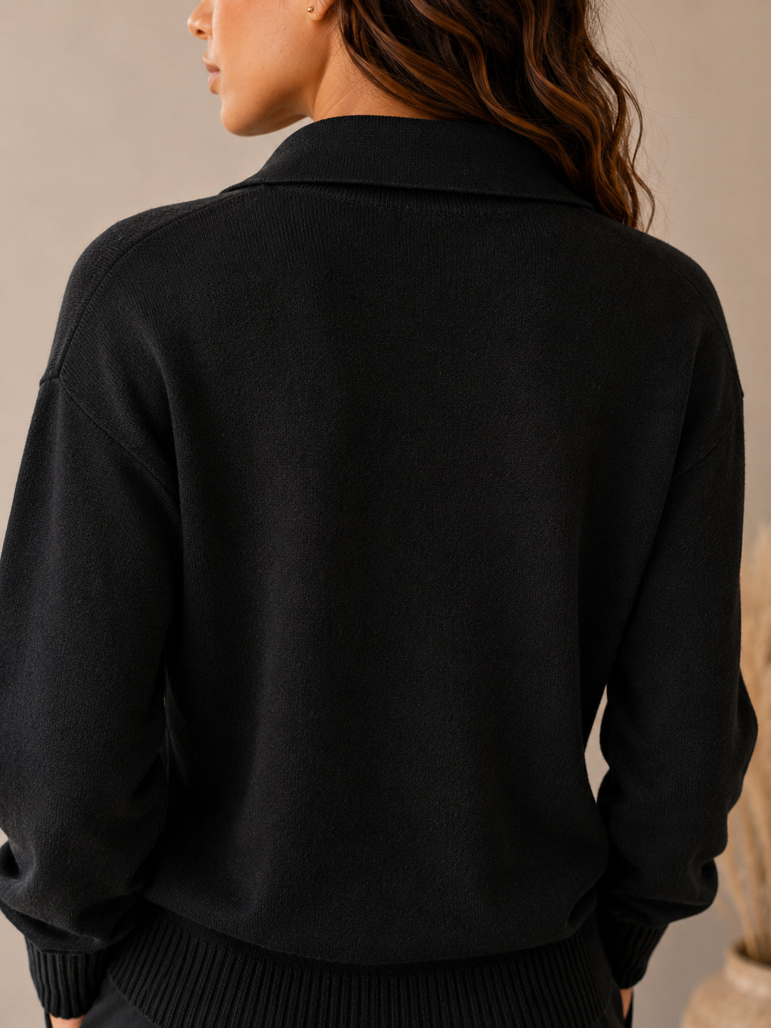 Maglia polo in viscosa-angora - .SOLO TRE