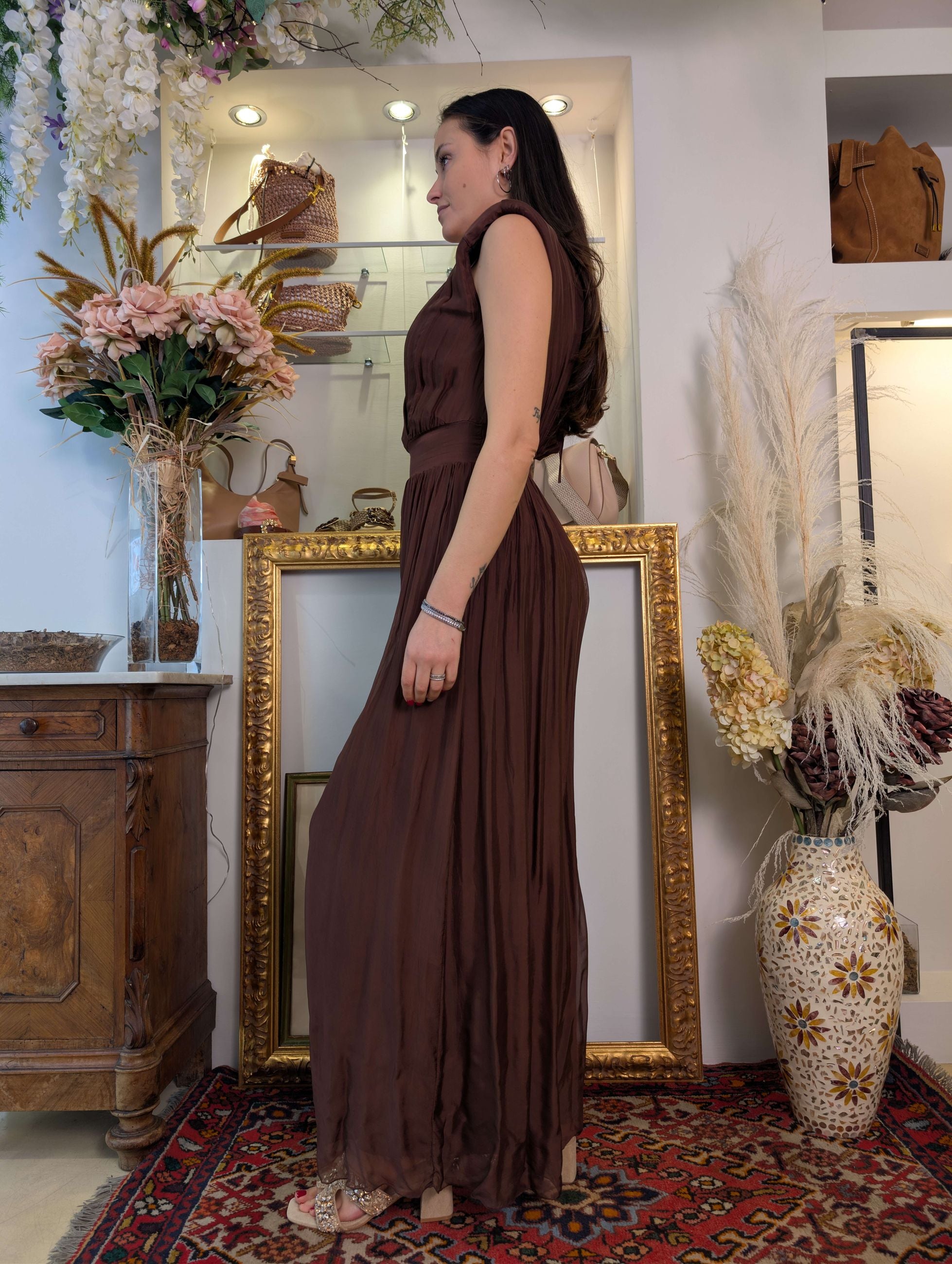 Jumpsuit smanicata in misto seta - HAVE ONE