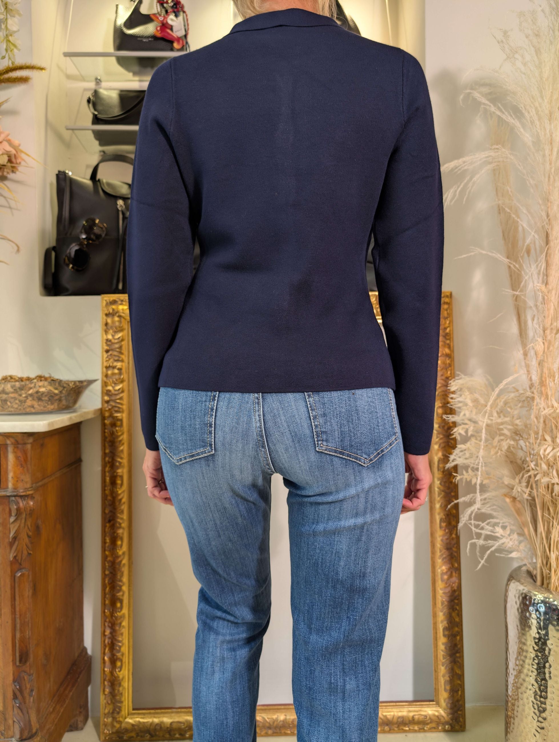 Giacca in maglia con bottoni gioiello - SHE_FLORENCE_LAB