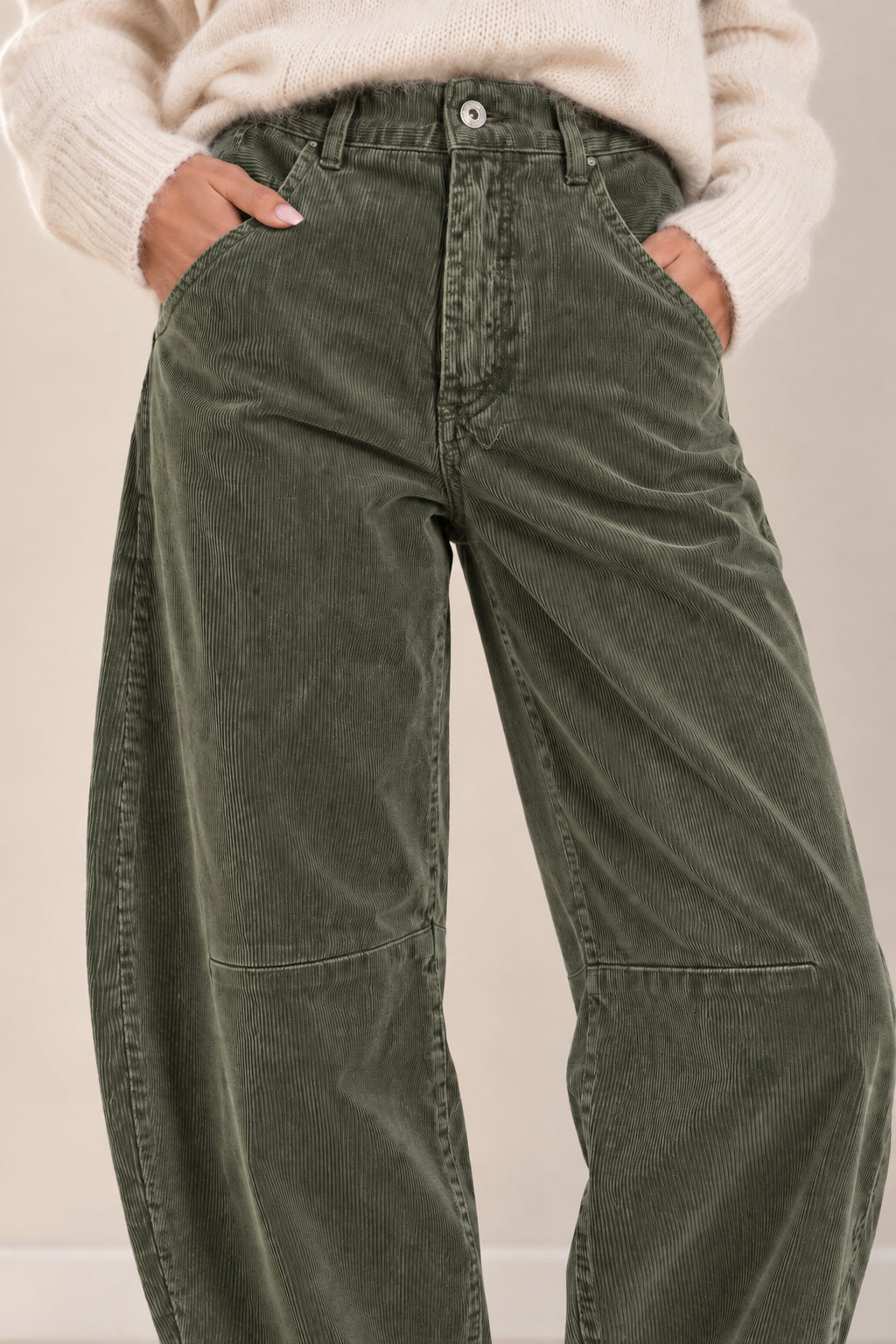 Pantalone barrel in velluto a coste - PLEASE