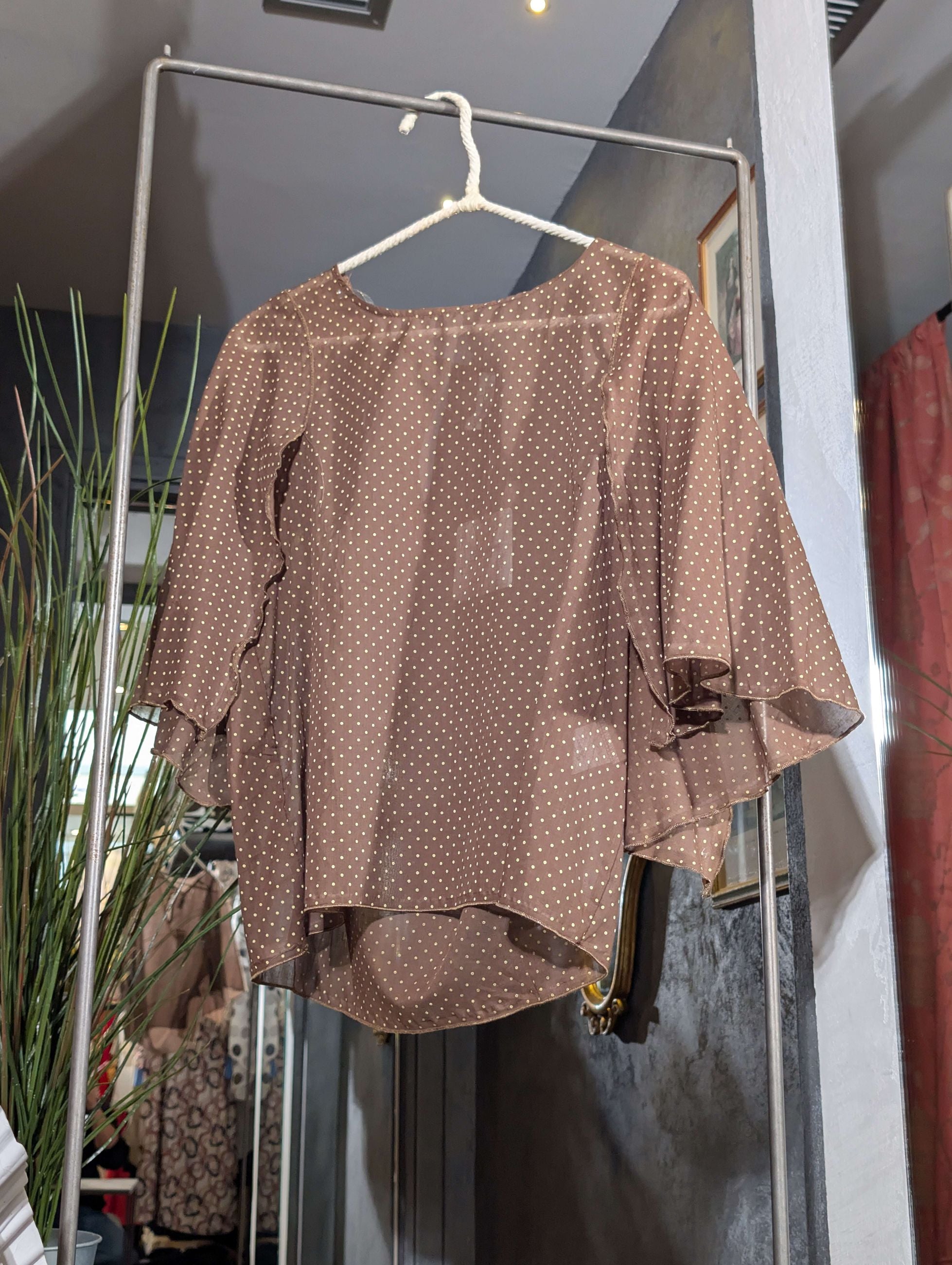 Blusa in voile di lyocell a micropois. - SHE_FLORENCE_LAB