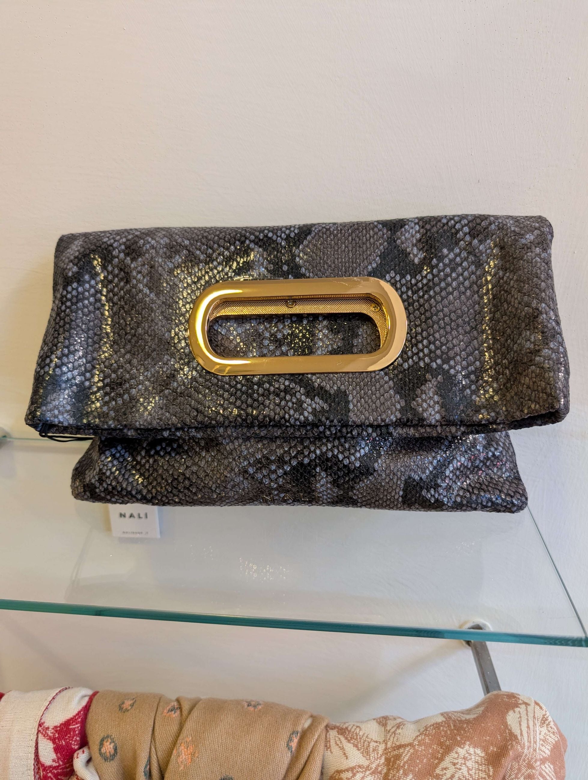 BORSA NOIR A MANO + TRACOLLA BLU - NALI'