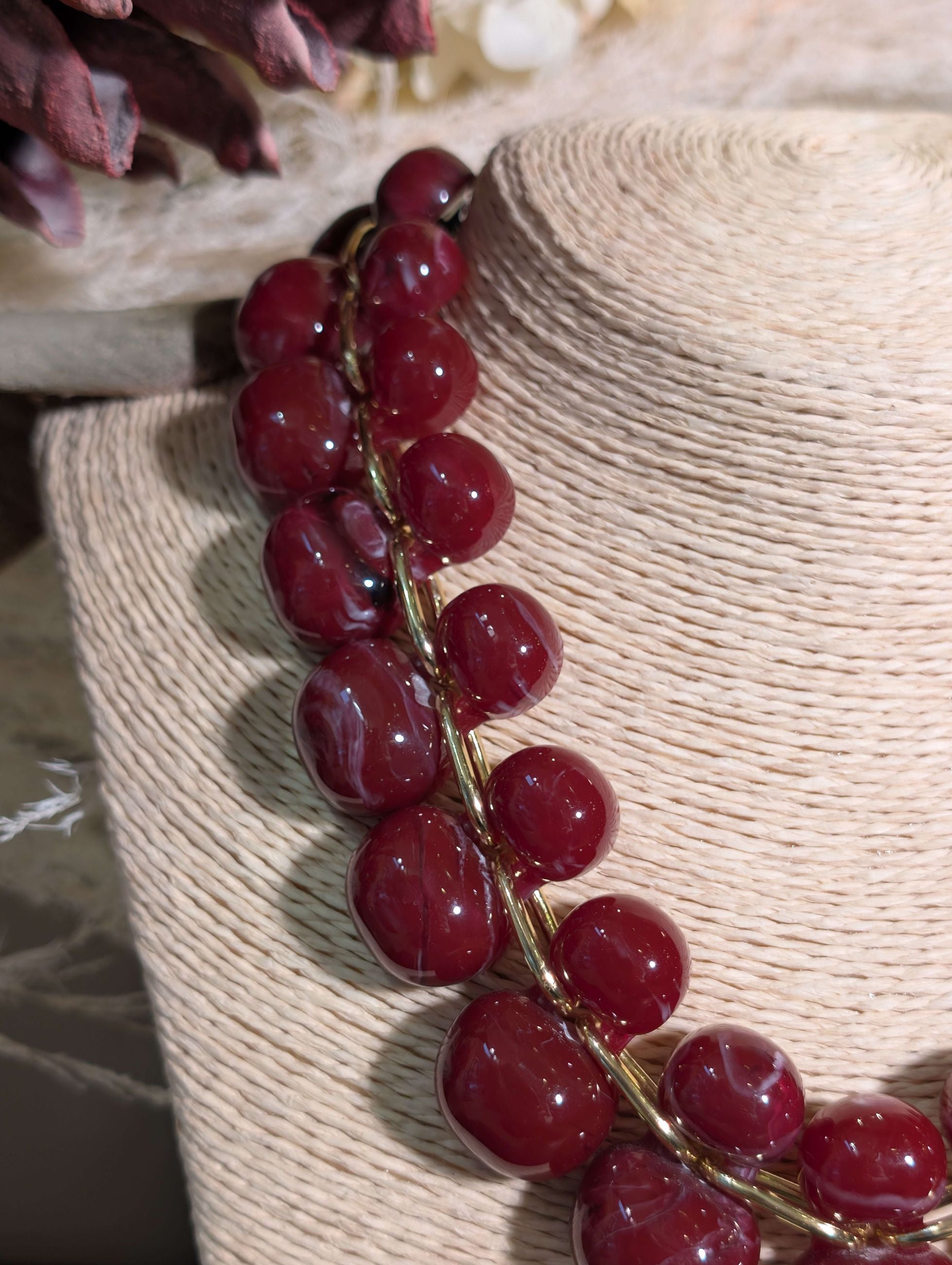 COLLANA GRAPE IN RESINA MAGENTA - NALI'