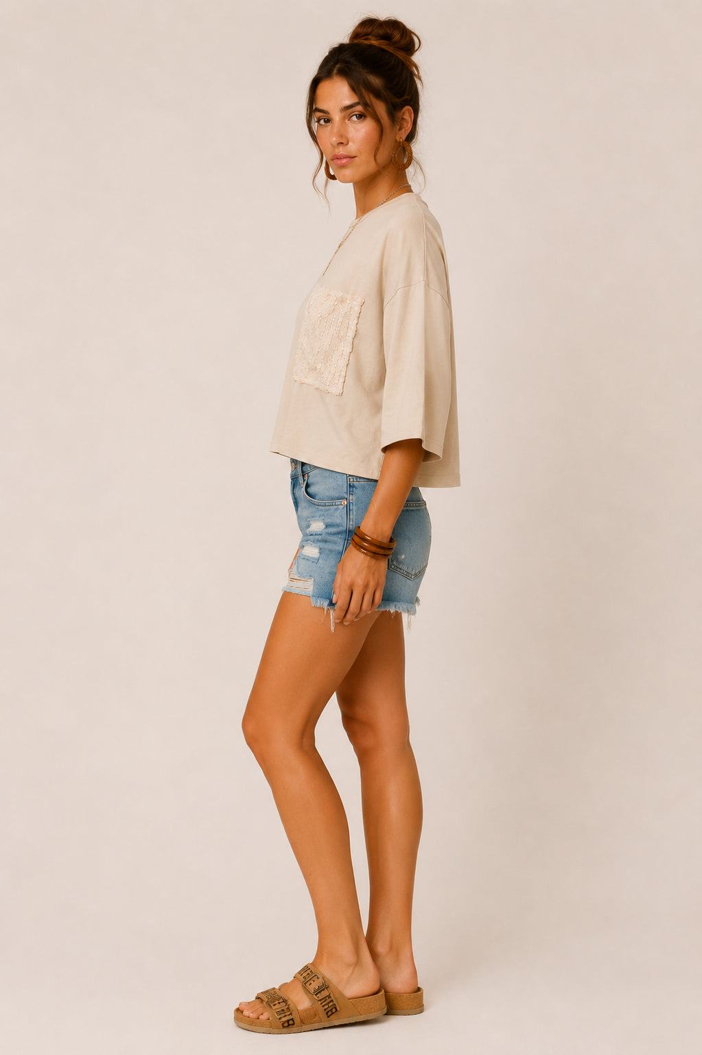 T-shirt tasca paillettes - TENSIONE IN