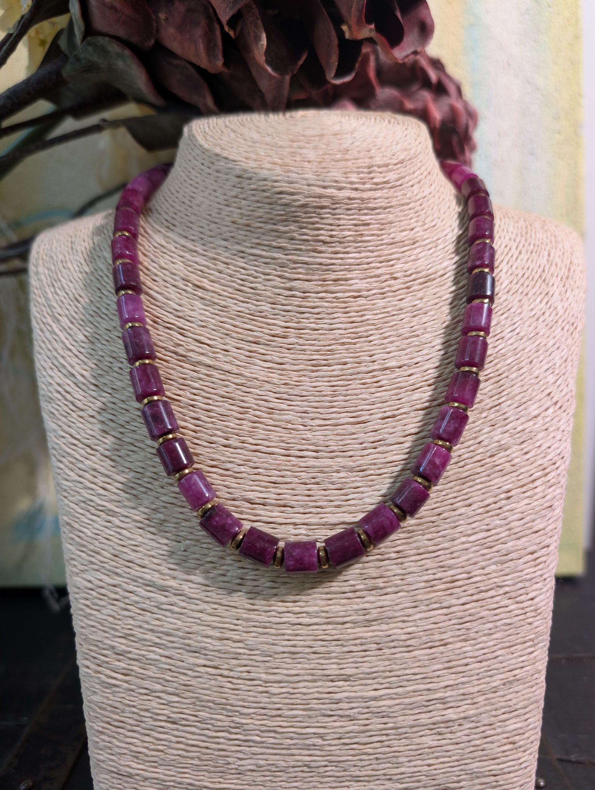 COLLANA CON PIETRE NATURALI ACC.INOS. VIOLA - NALI'