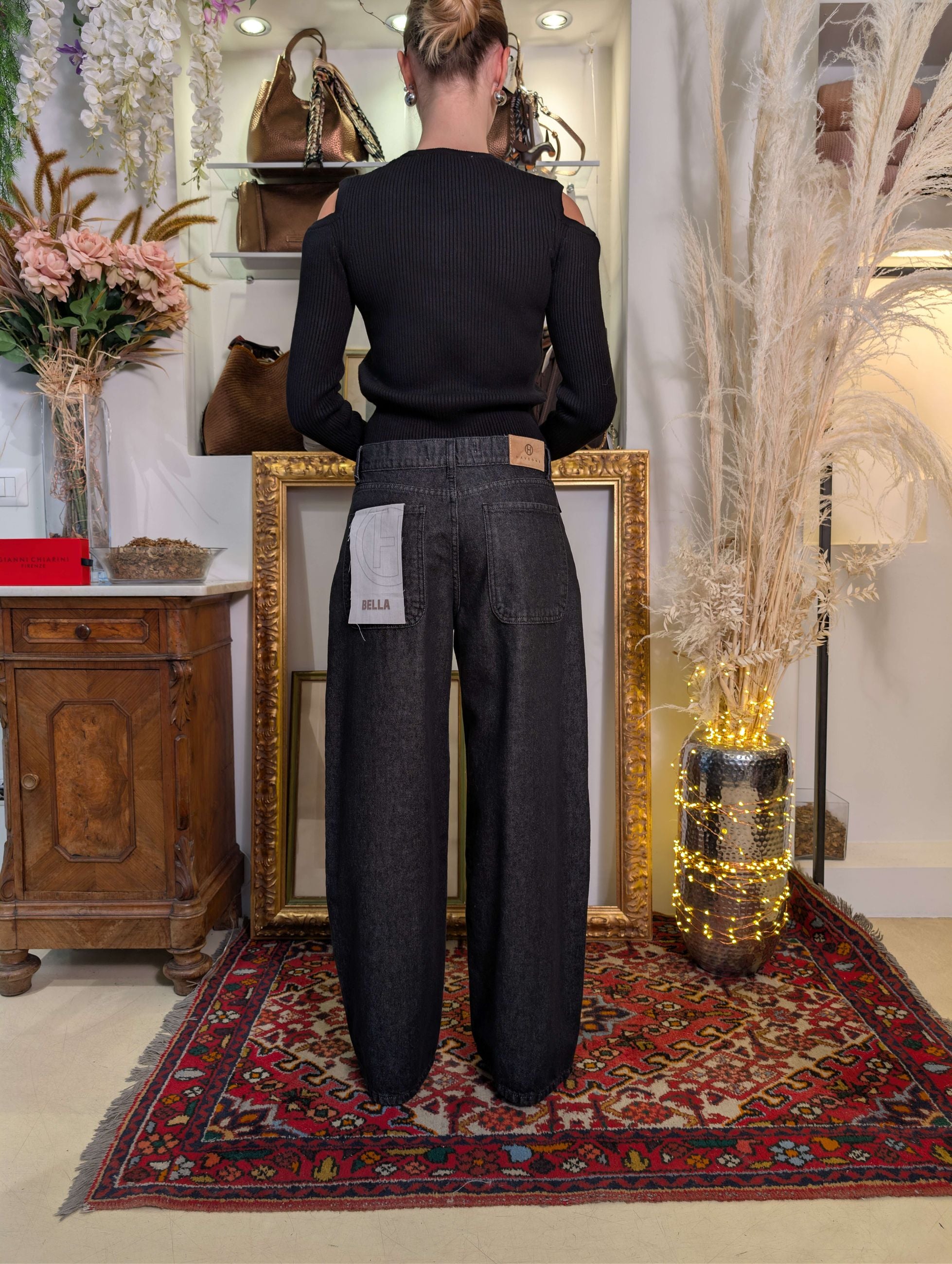 Panta BELLA in black denim - HAVE ONE