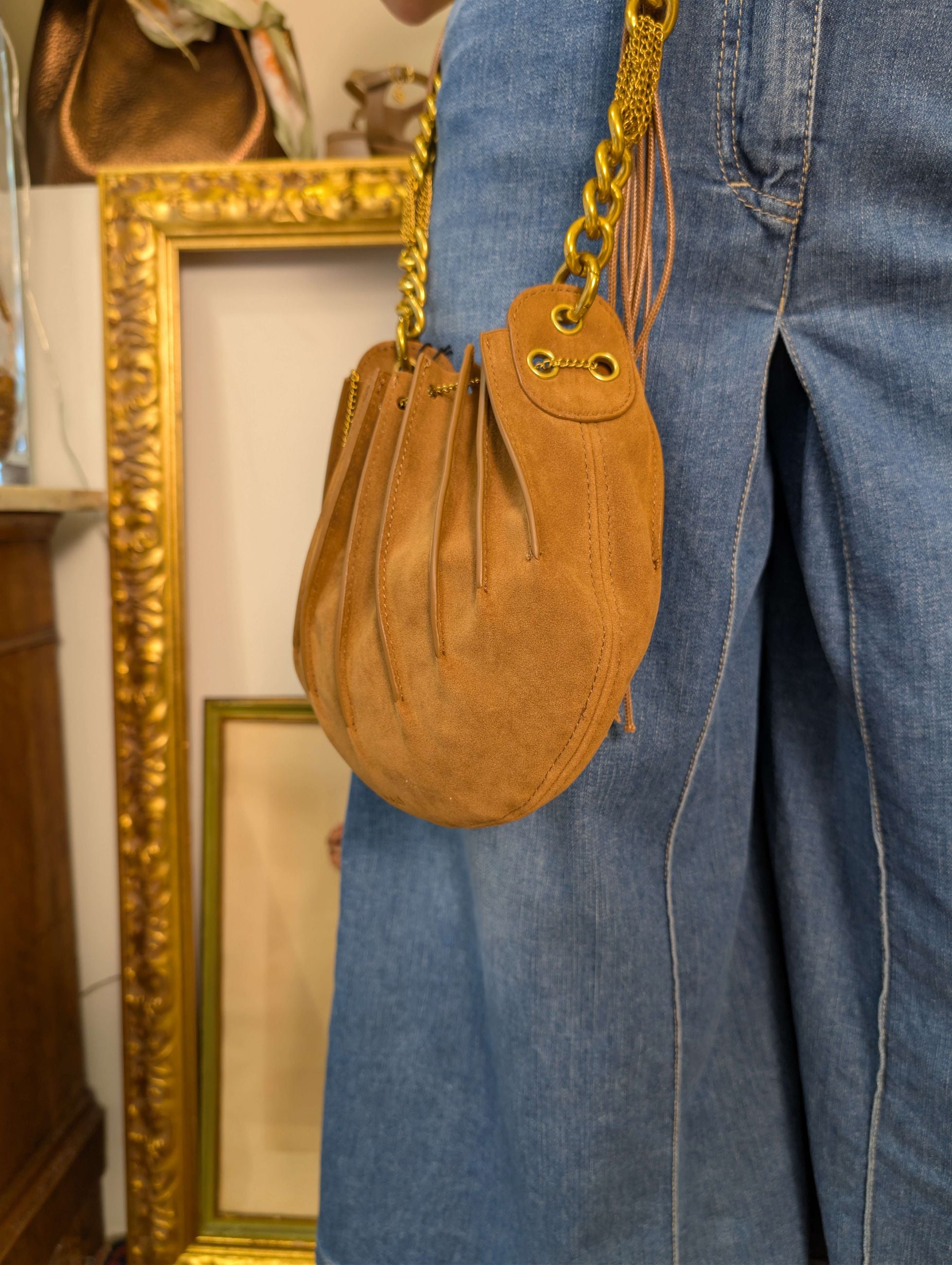 BORSA EVISSA SMALL + TRACOLLA MARRONE - NALI'