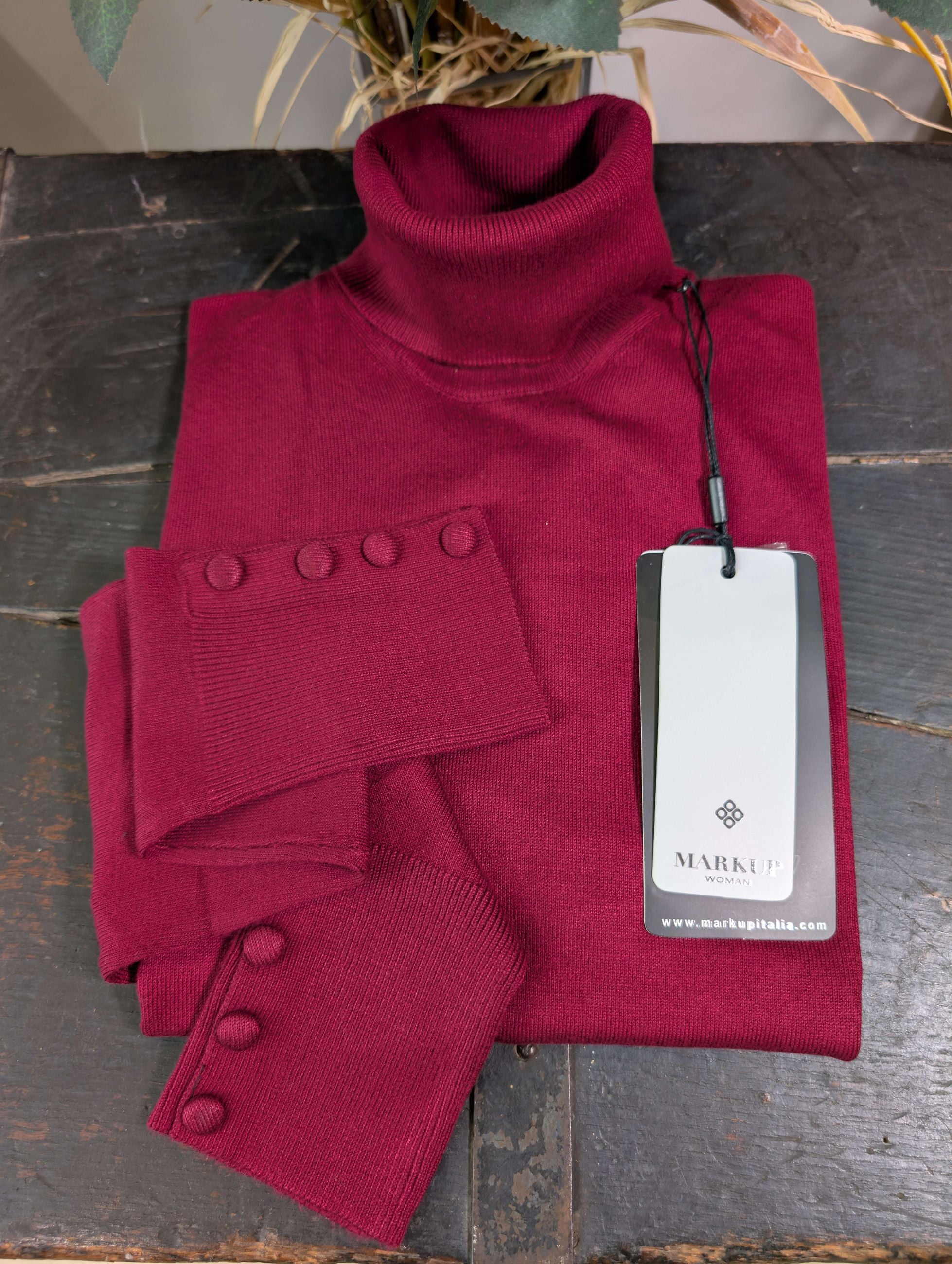 Maglia collo alto con bottoncini ai polsi - MARKUP DONNA