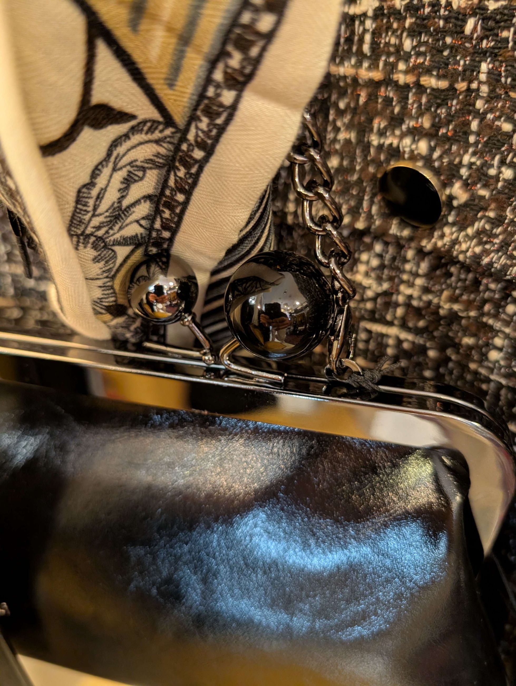 CLUTCH ZENDAYA CON CATENA NERO - NALI'