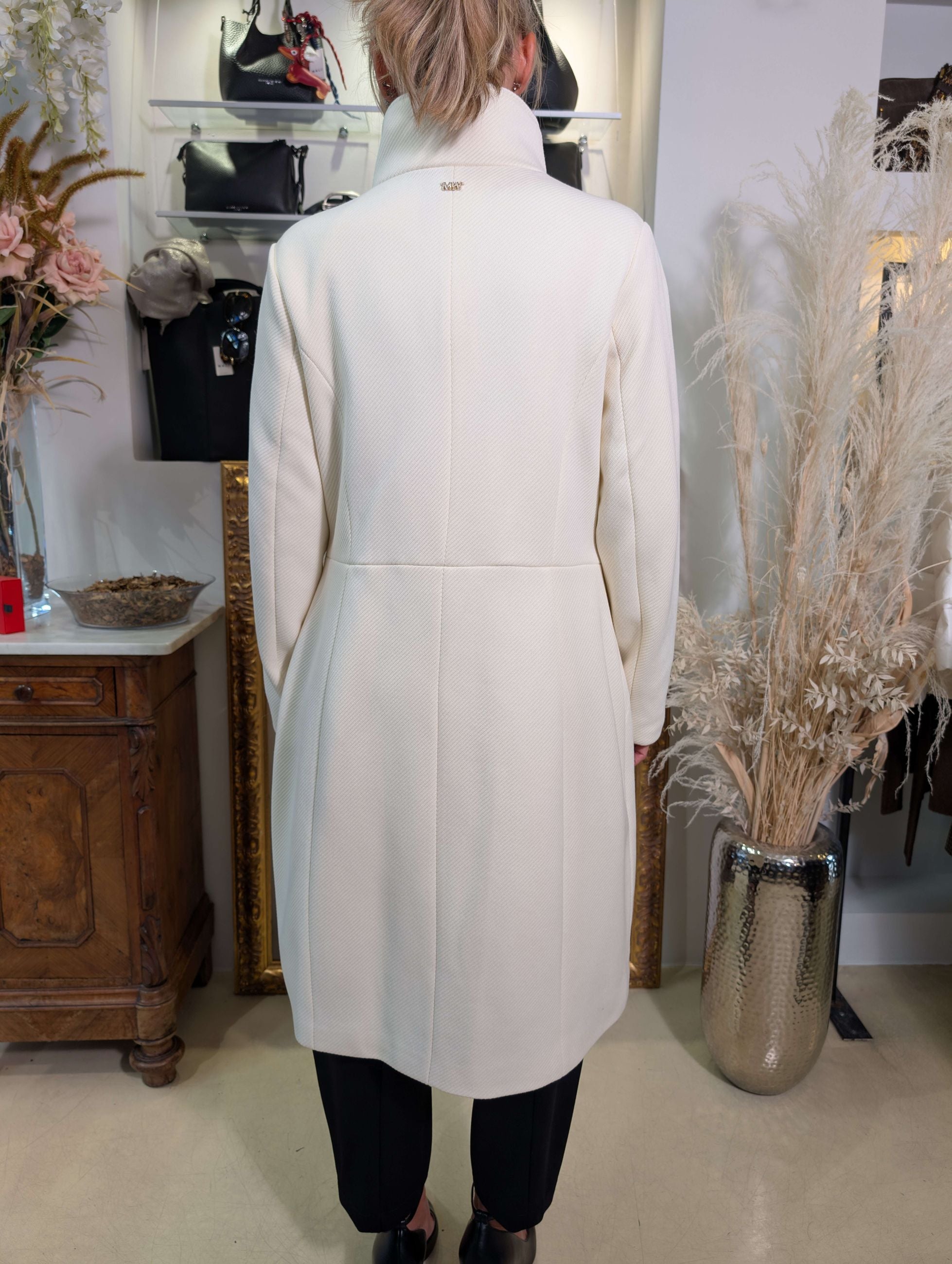 Cappotto midi in panno tecnico diagonale - MARKUP DONNA