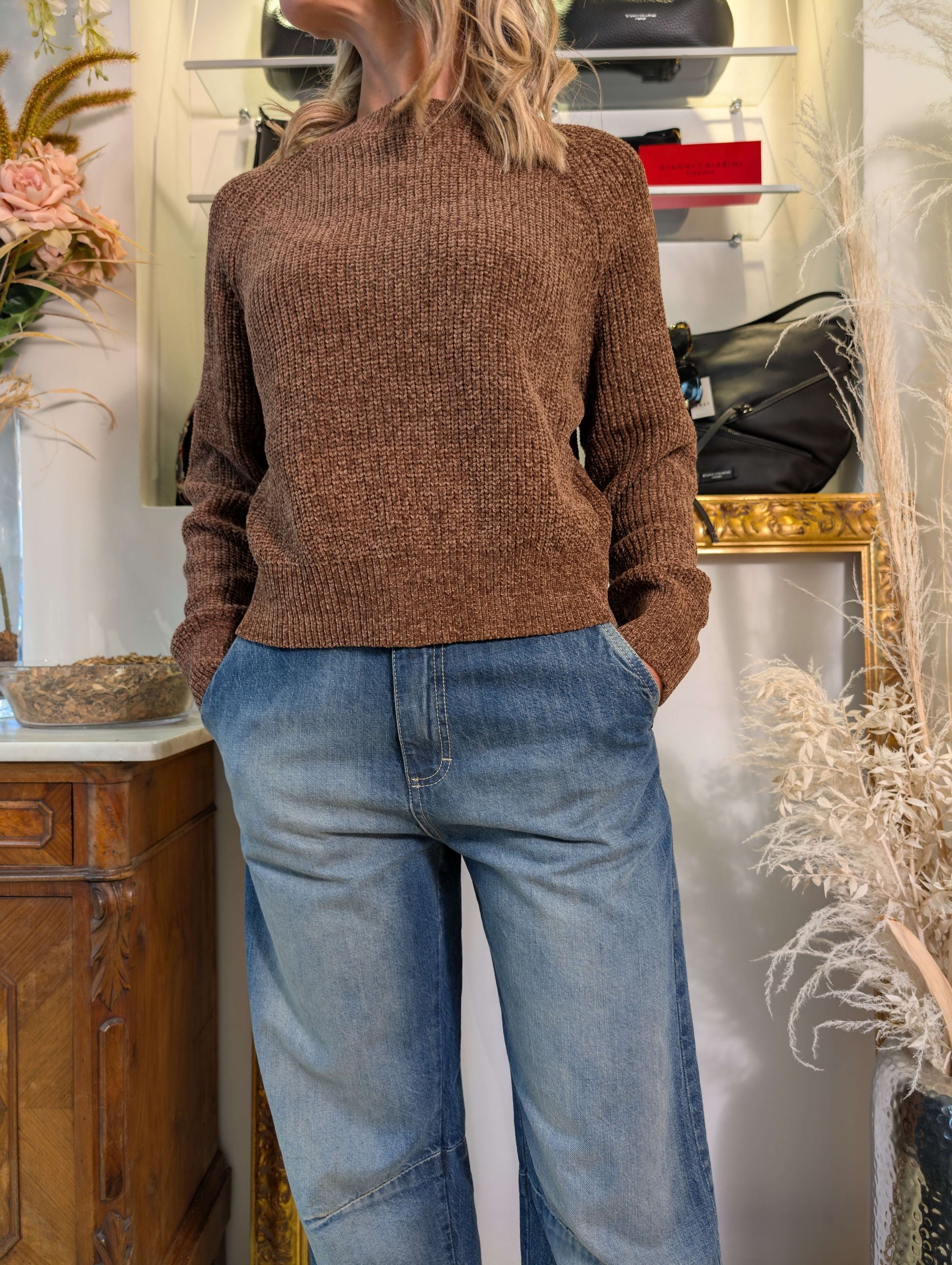 Maglia ciniglia in costa inglese - SHE_FLORENCE_LAB