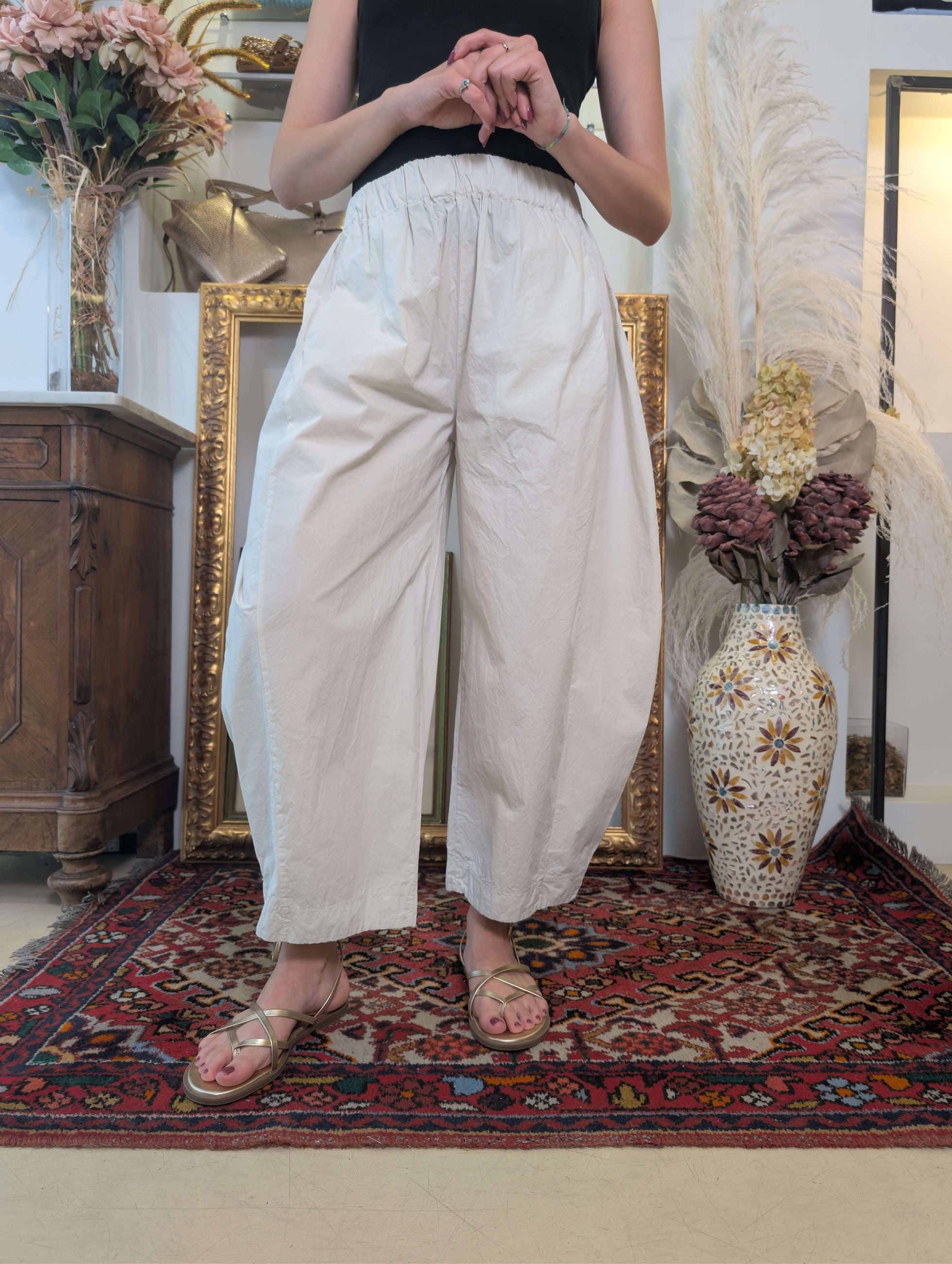 Panta barrel in tela di cotone - SHE_FLORENCE_LAB