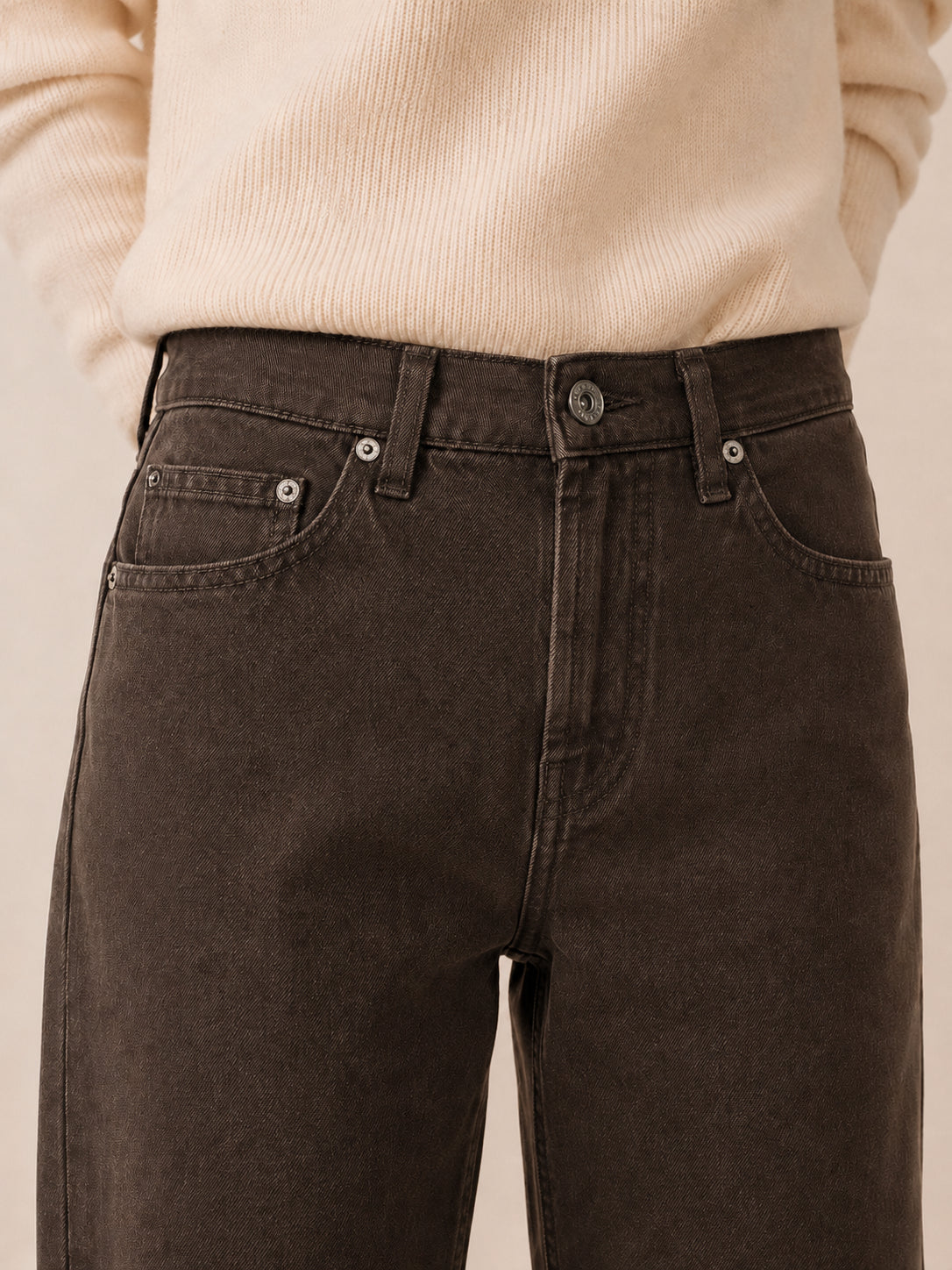 Panta straight fit in gabardina elasticizzata - PLEASE