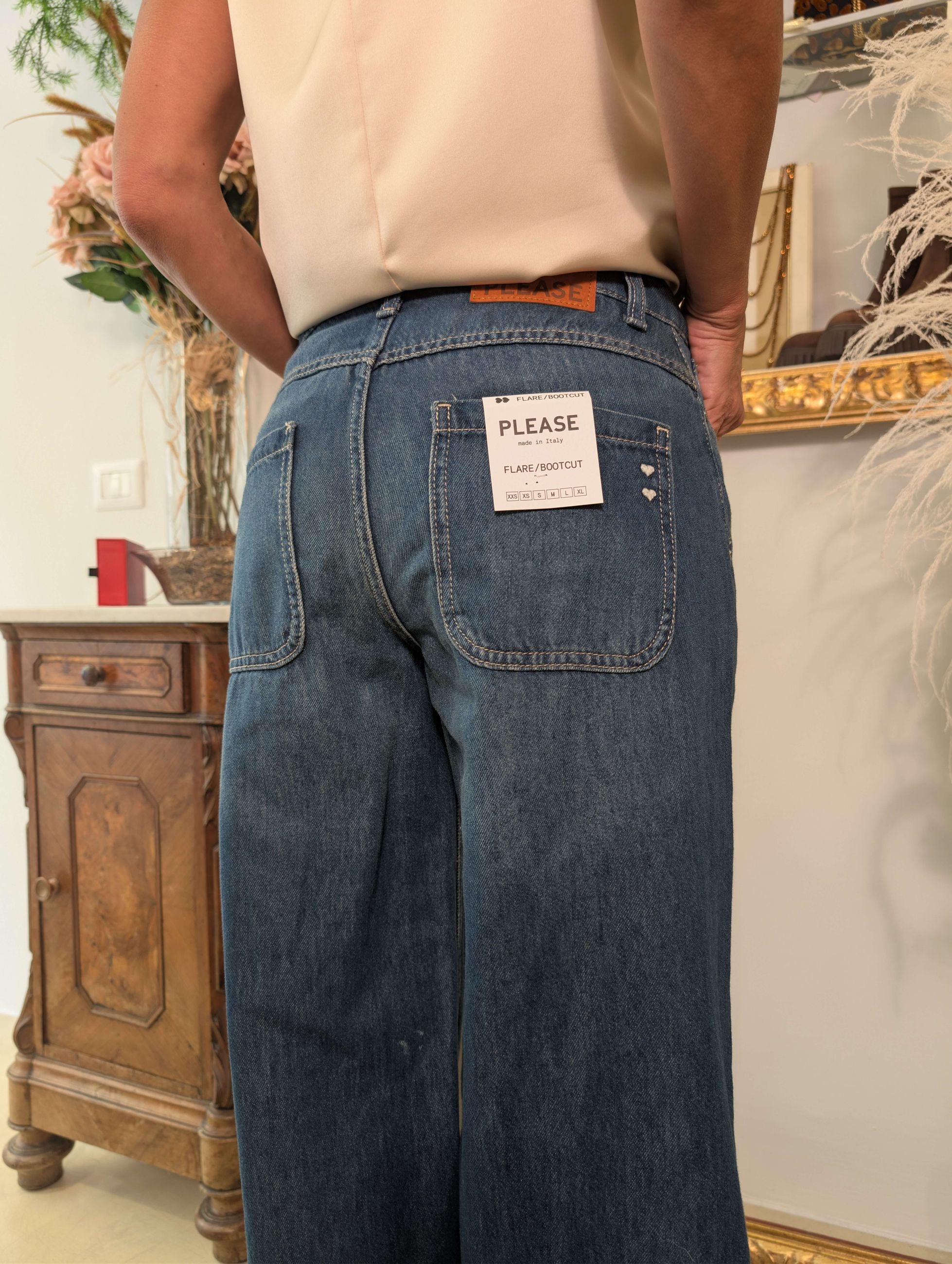 Jeans regular gamba palazzo - PLEASE