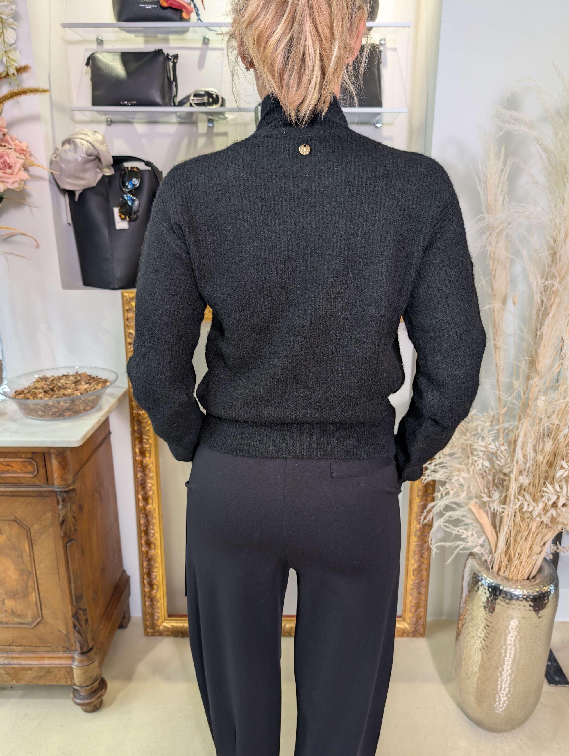 Maglia costa inglese con strass - MARKUP DONNA