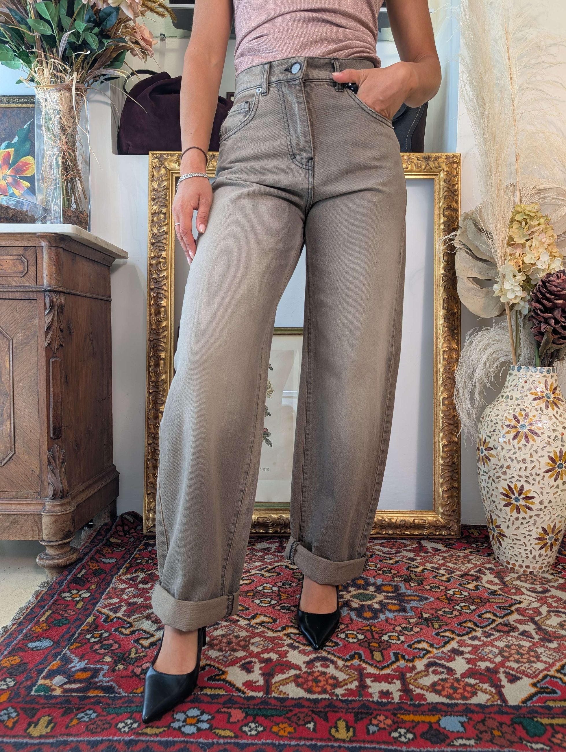 Jeans wide leg a vita alta - HAVE ONE