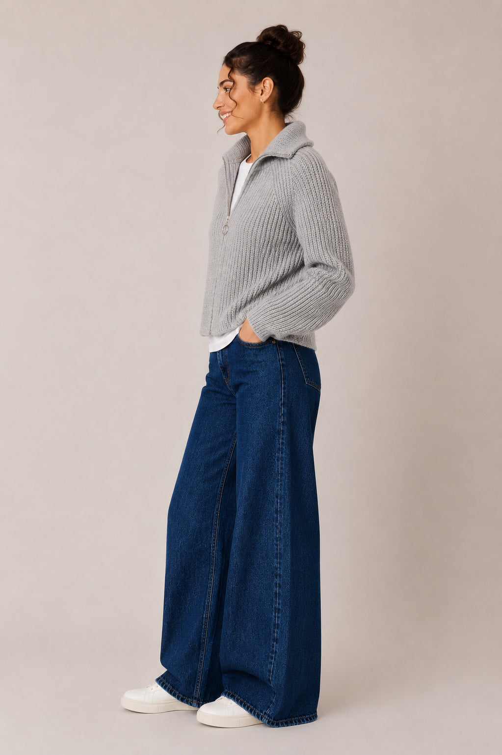 Maglia Zip Punto Pannocchia - HAVE ONE