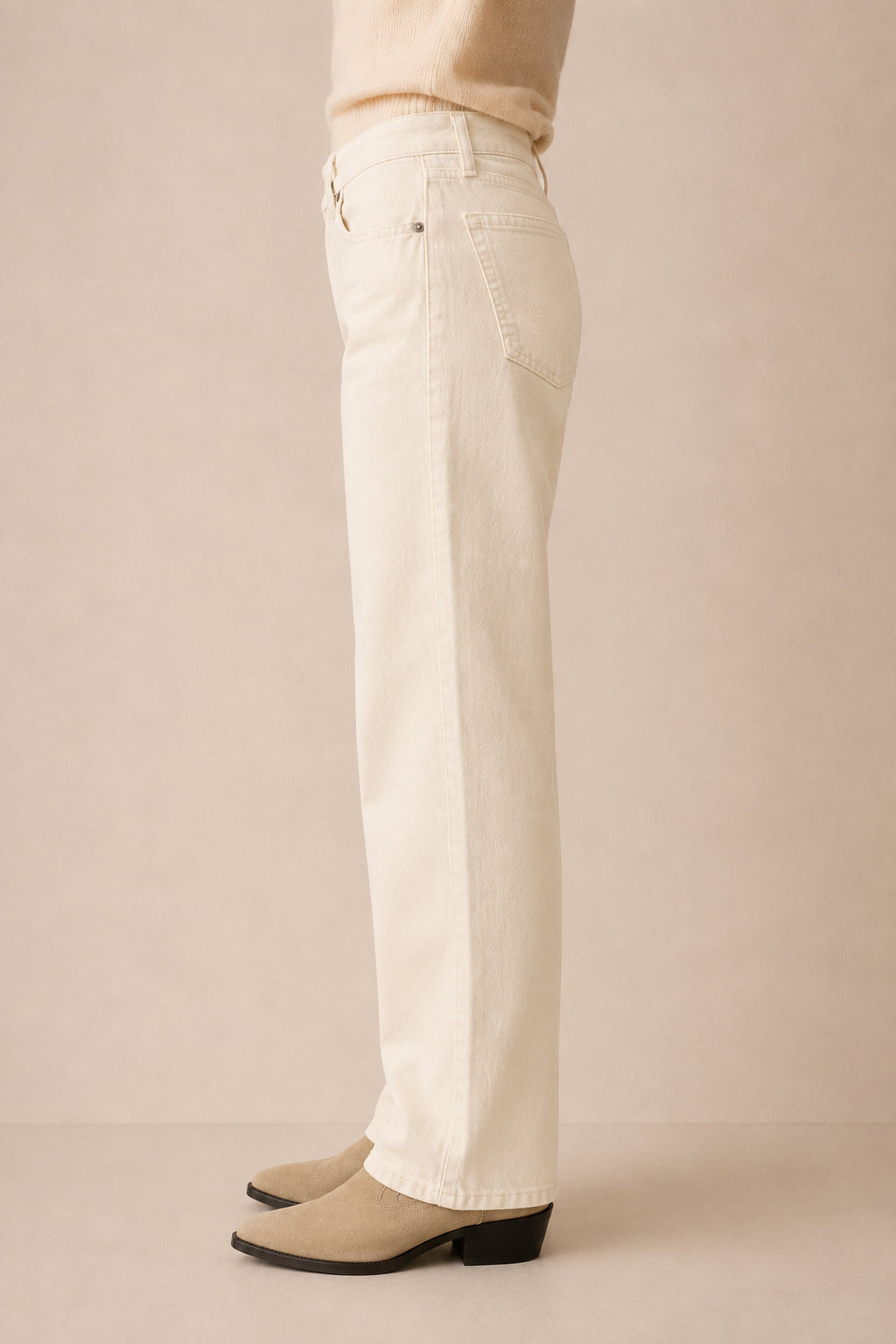 Panta straight fit in gabardina elasticizzata - PLEASE