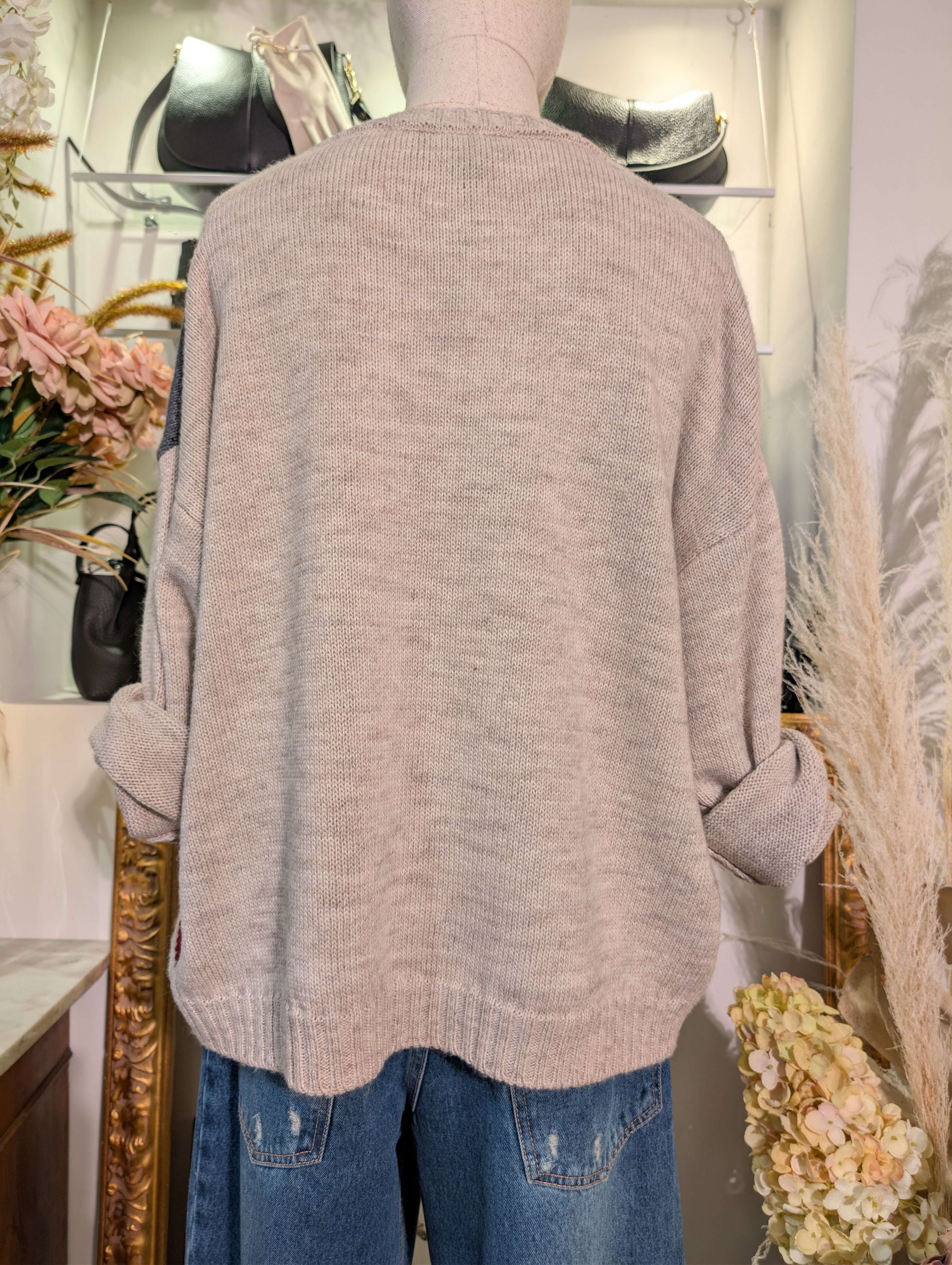 MAGLIA GIROCOLLO ROMBI - HAVE ONE