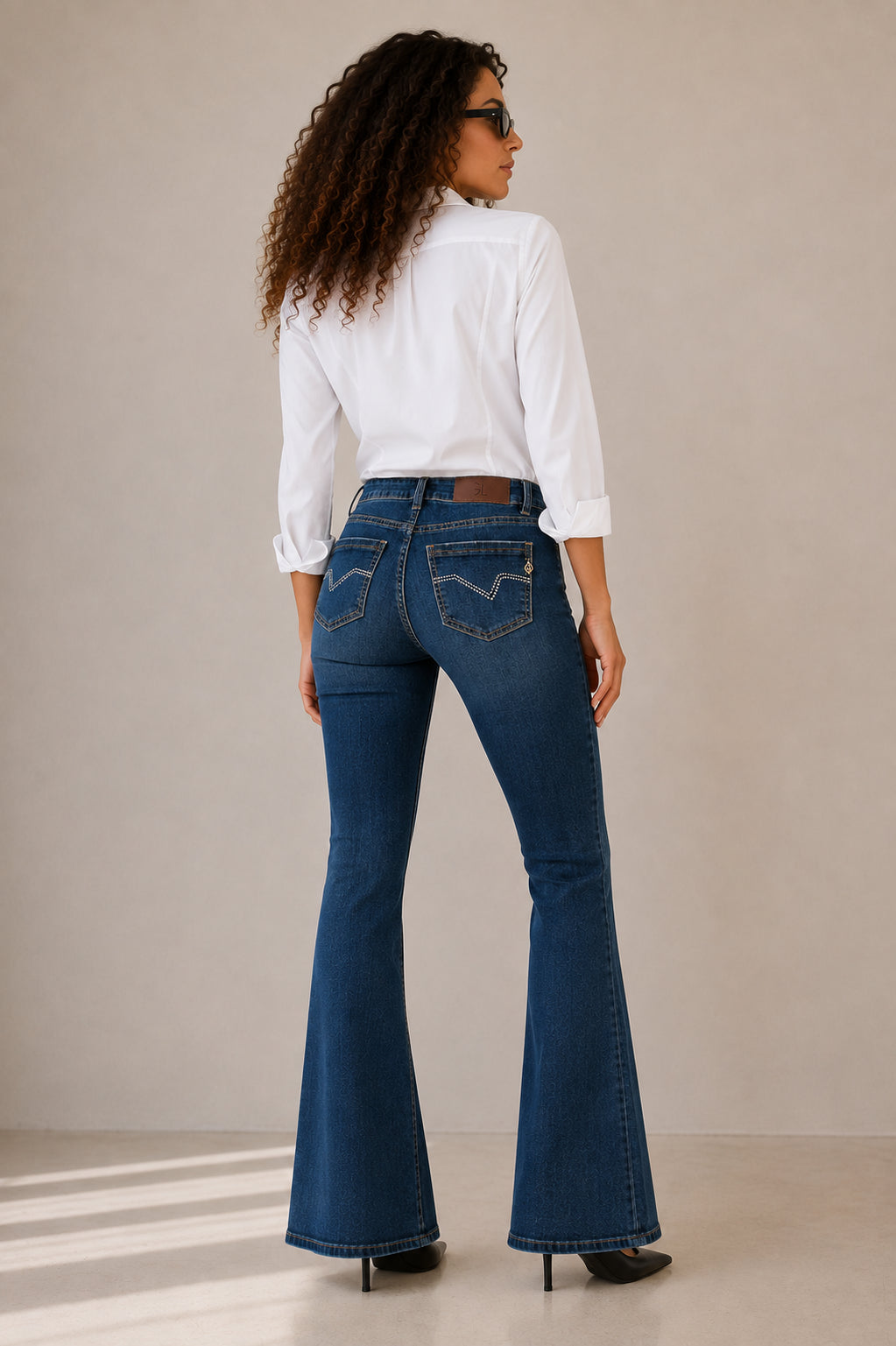 Jeans Flare Superstretch con Strass - GL for Her