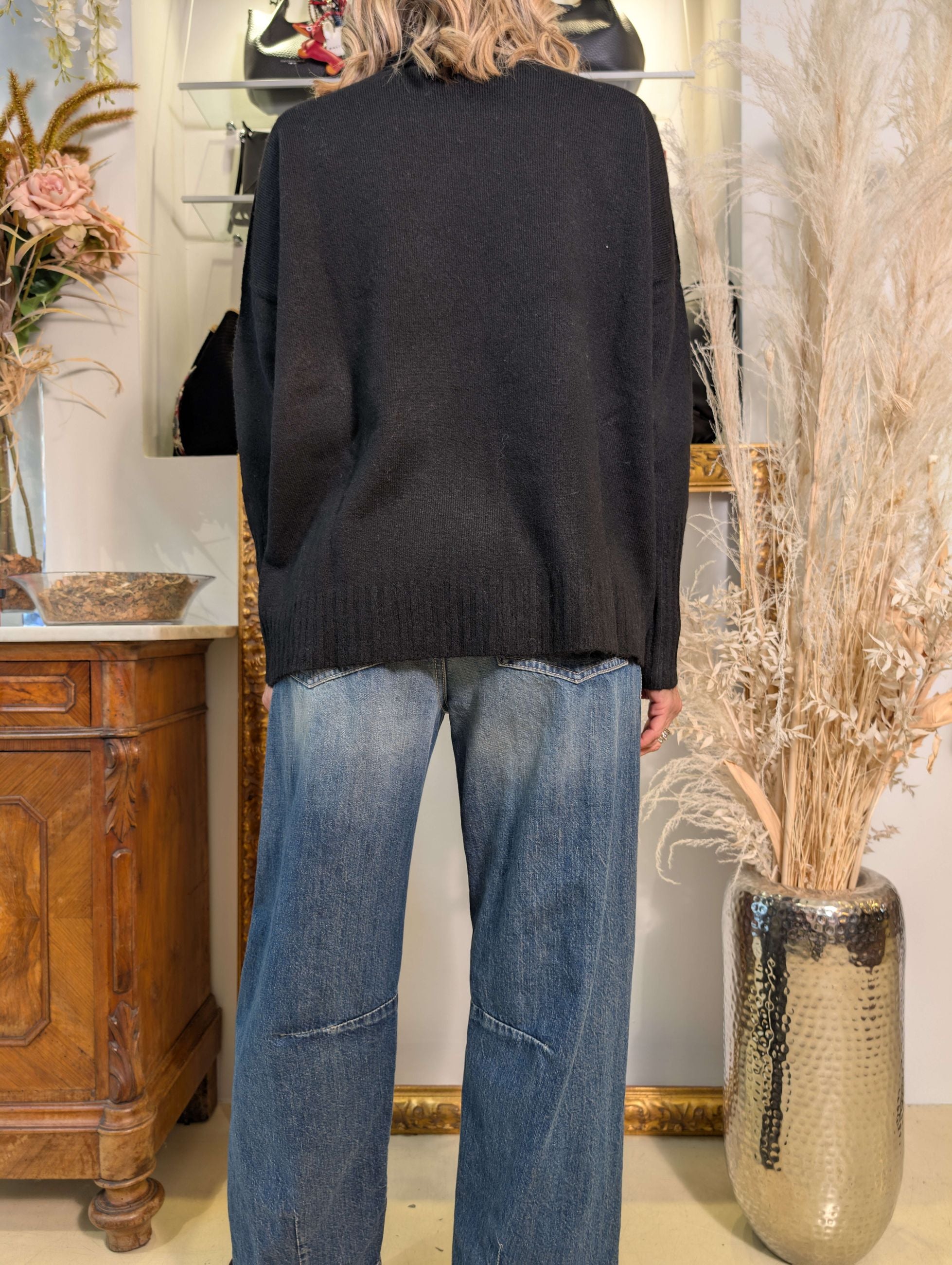 Maglia collo alto in bouclé - SHE_FLORENCE_LAB