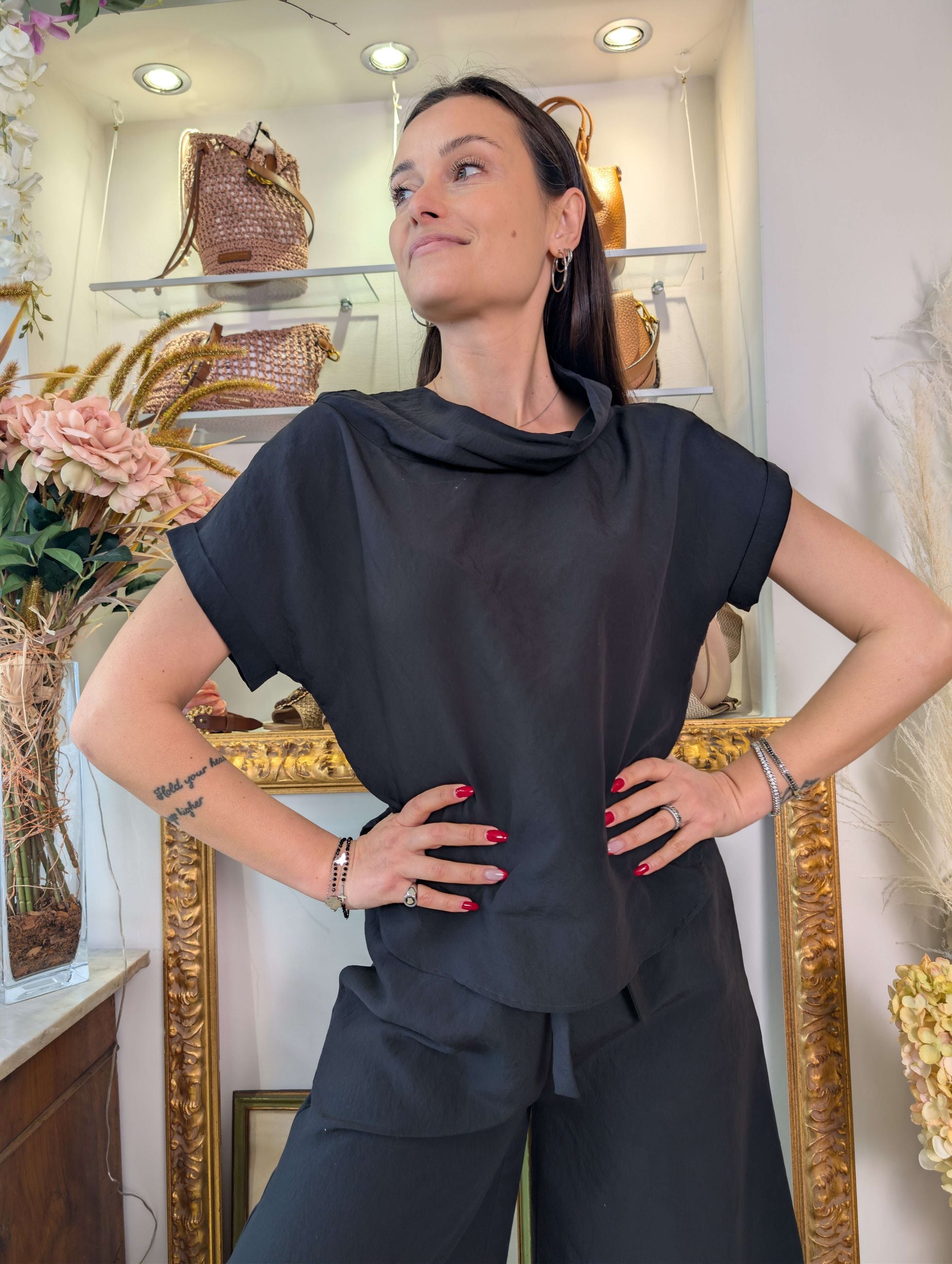 Blusa in tessuto mano pesca Le Sarte del Sole - LE SARTE DEL SOLE