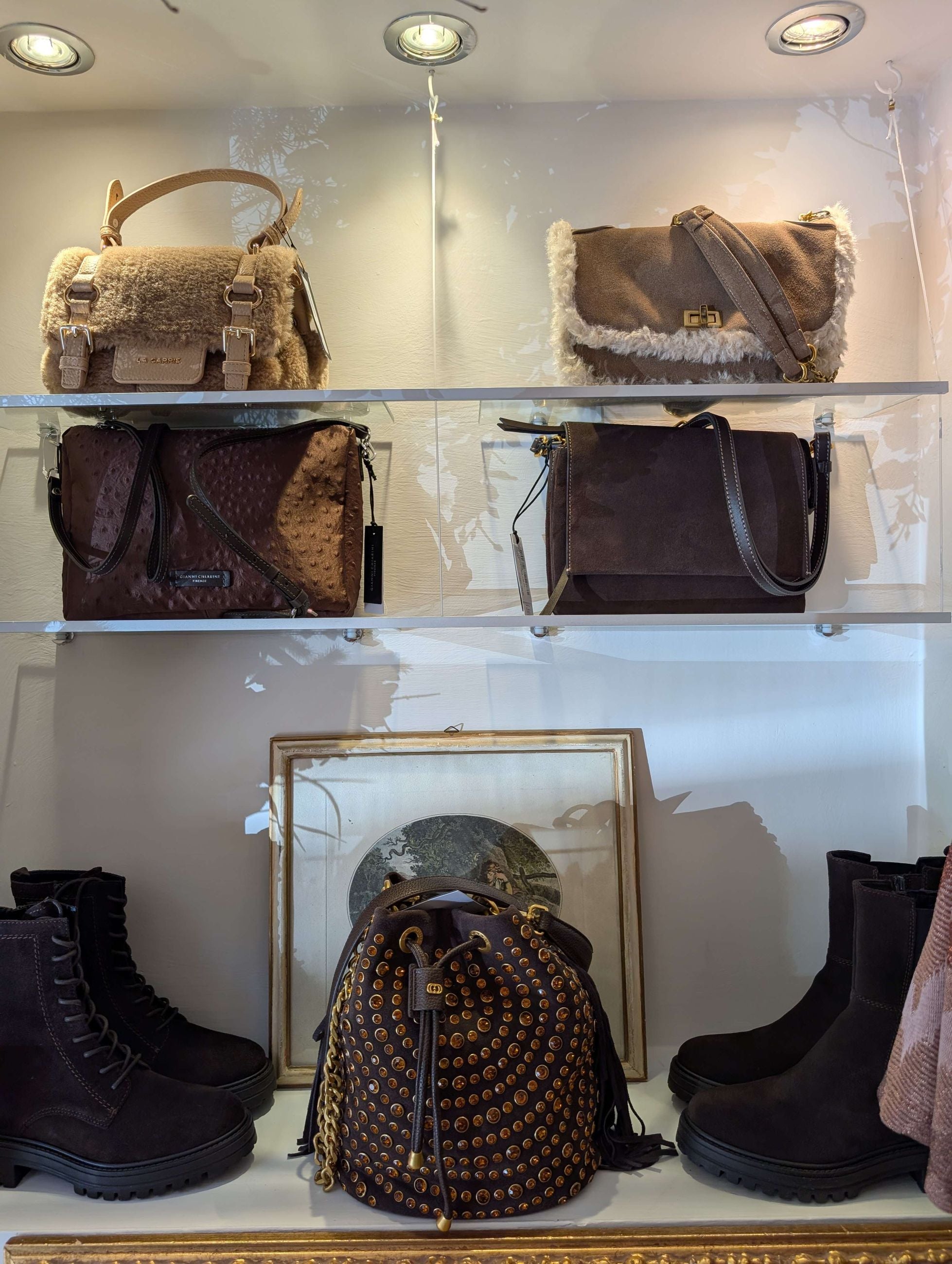 BORSA ERIN A SPALLA MARRONE - NALI'