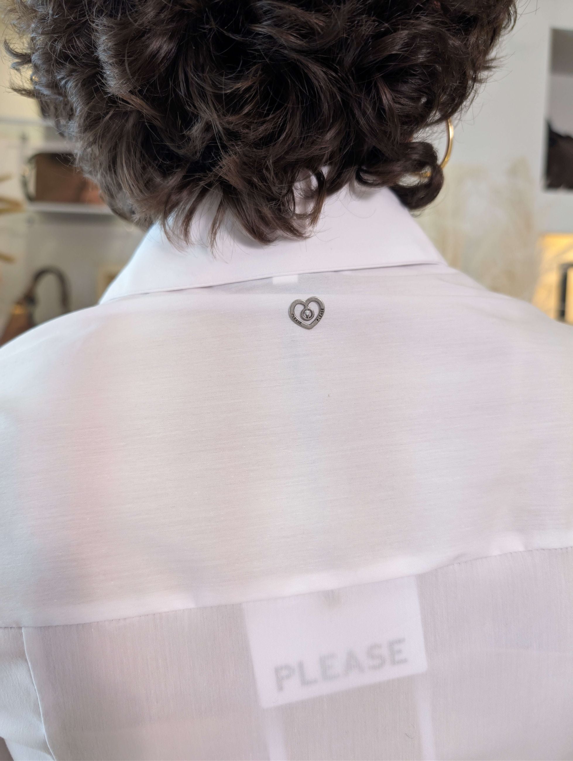 Camicia bianca in popeline elasticizzato – slim fit -