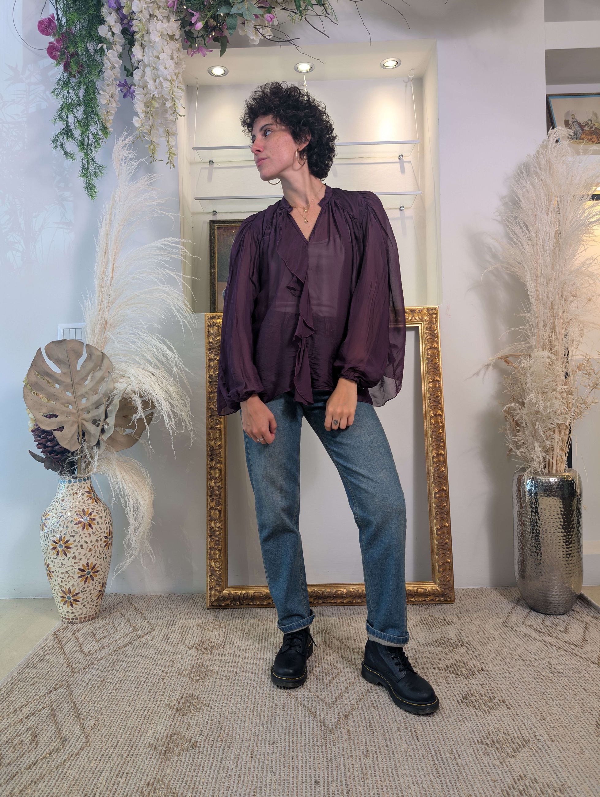 Blusa in tessuto misto seta - DIXIE