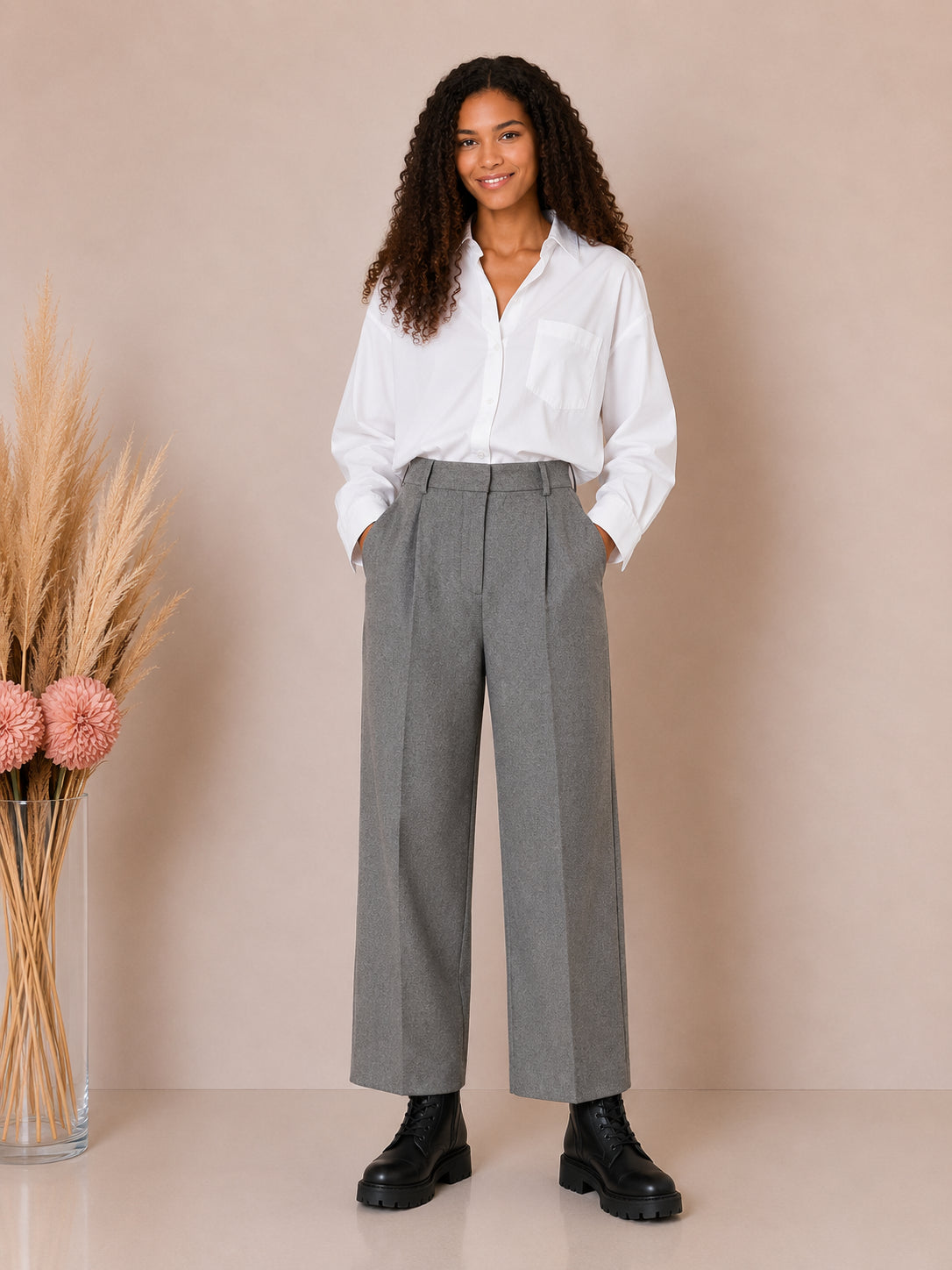 Pantalone Palazzo in tessuto mano lana - LE SARTE DEL SOLE