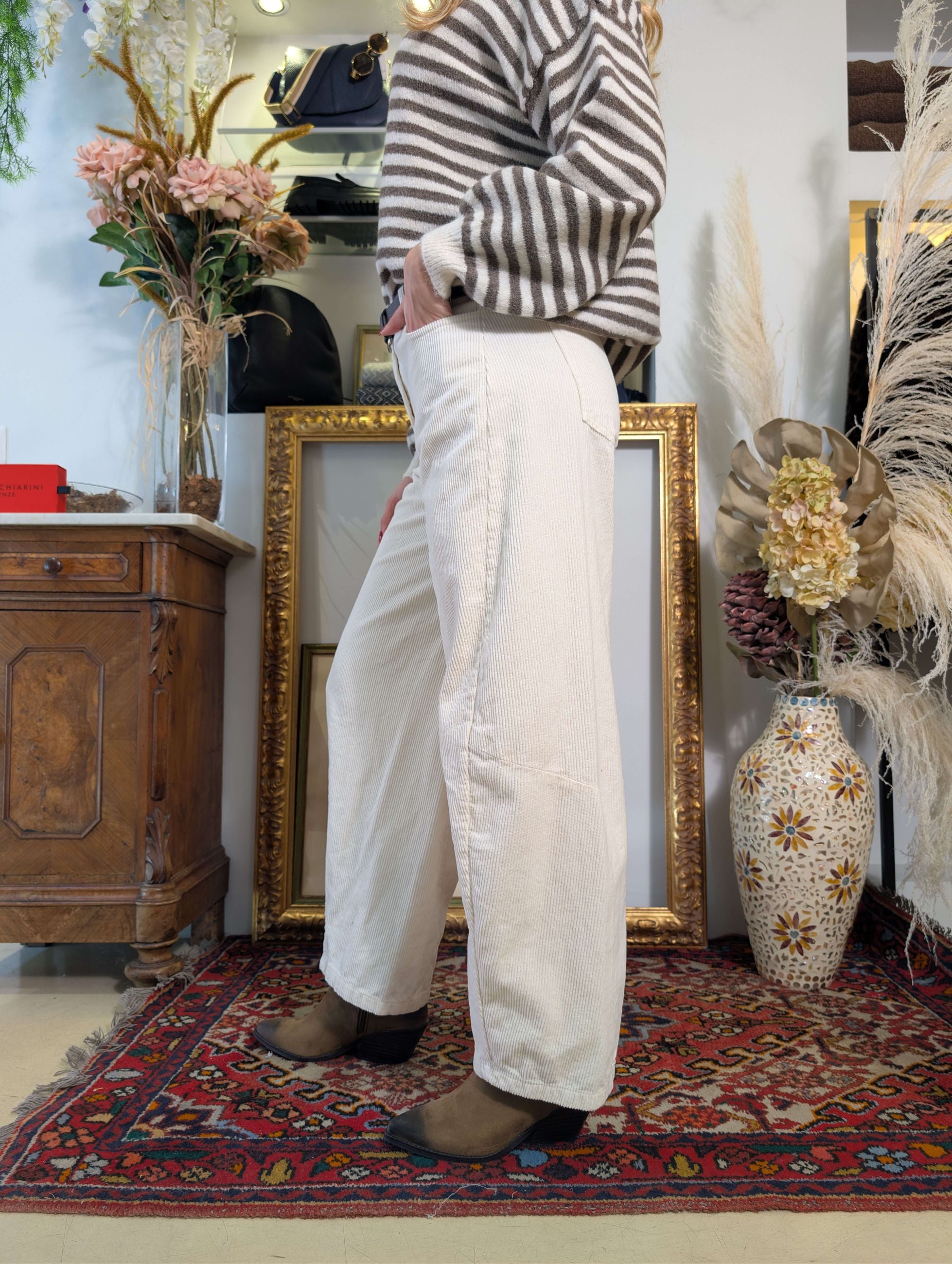 Panta barrel in velluto 500 righe - HAVE ONE