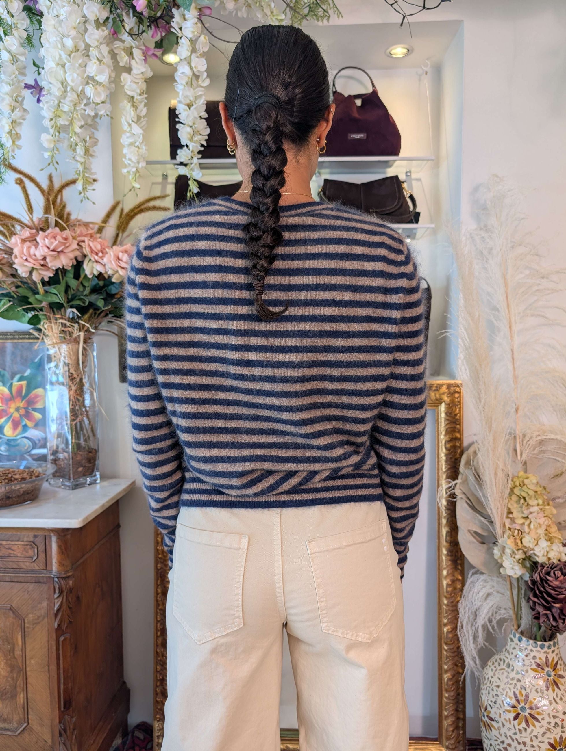 Maglia french stripes multicolor lana-cachemire - TENSIONE IN