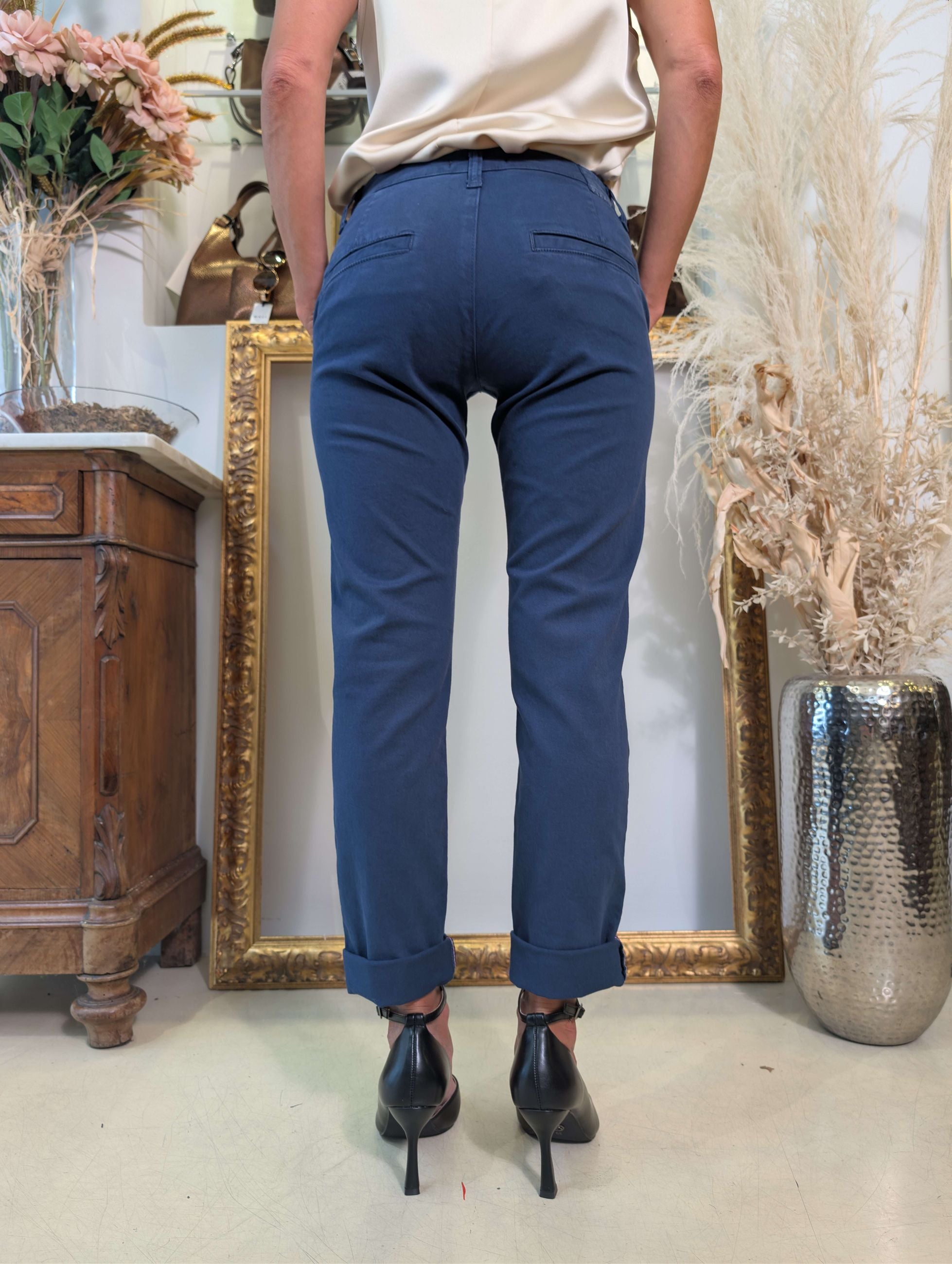 Panta chino slim fit con cimosa - PLEASE