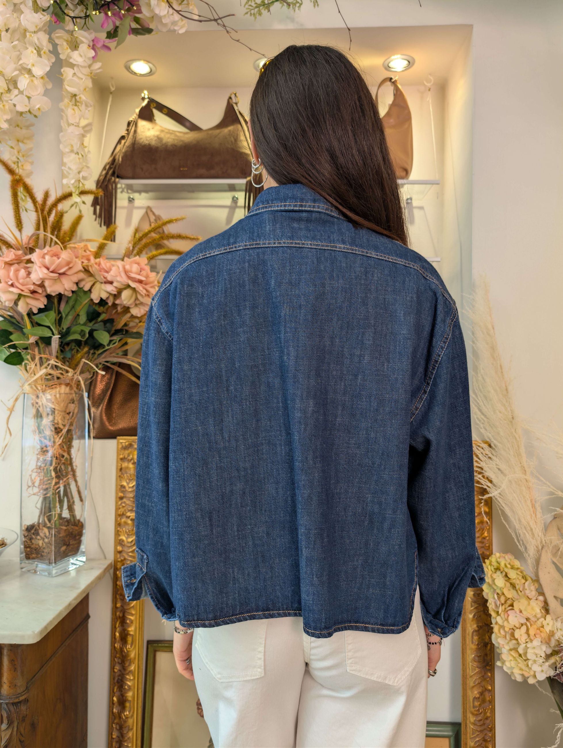 Giacca-camicia oversize in denim - Sandro Ferrone