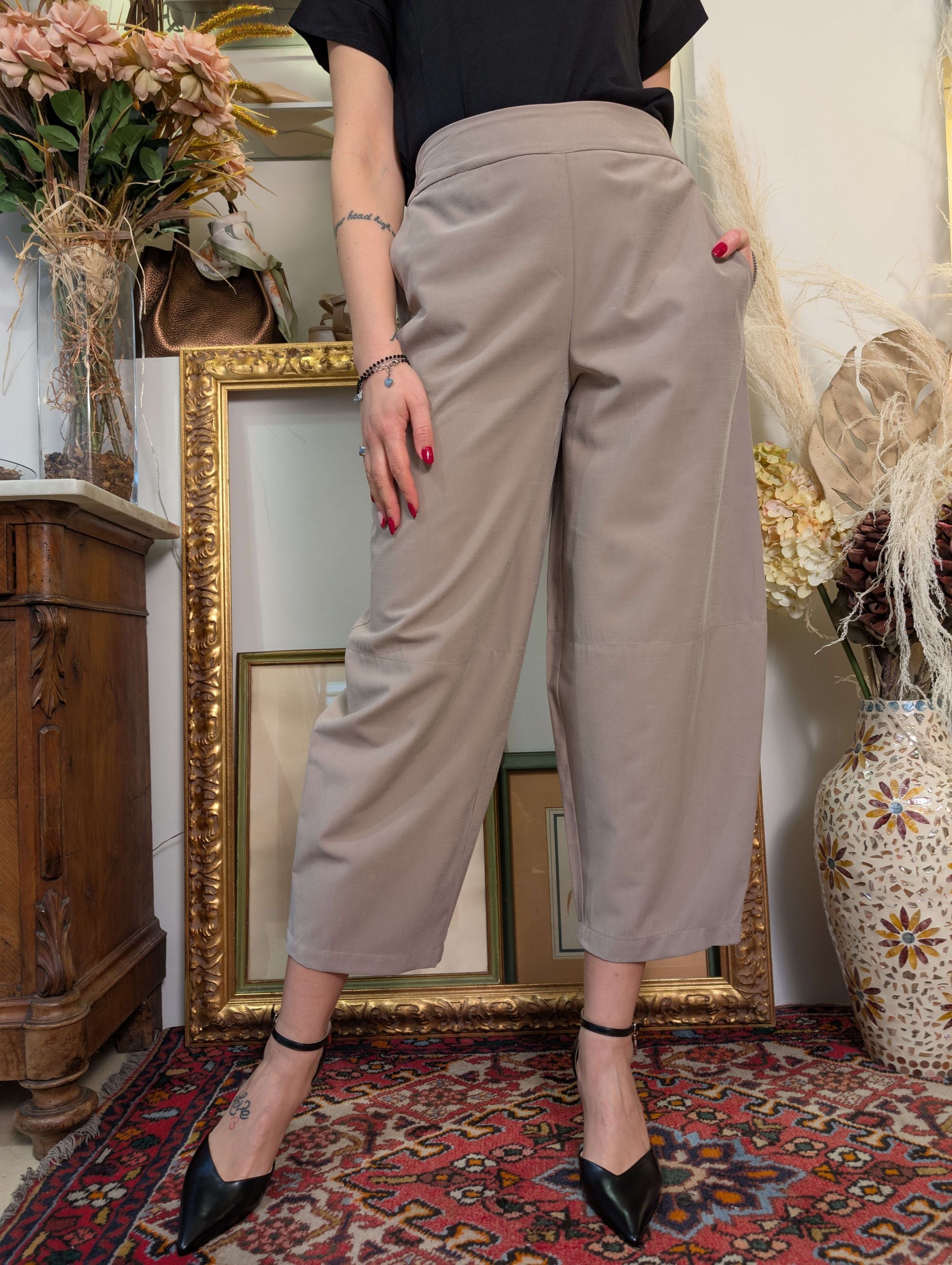 Panta ballon in cupro di viscosa - Sandro Ferrone