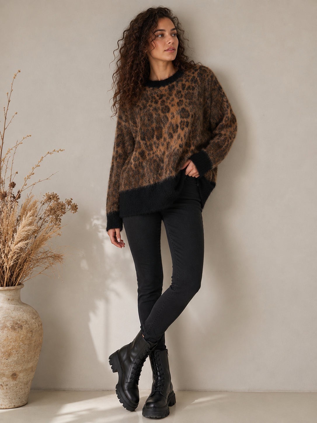 Maglia Mohair Animalier Oversize - .SOLO TRE