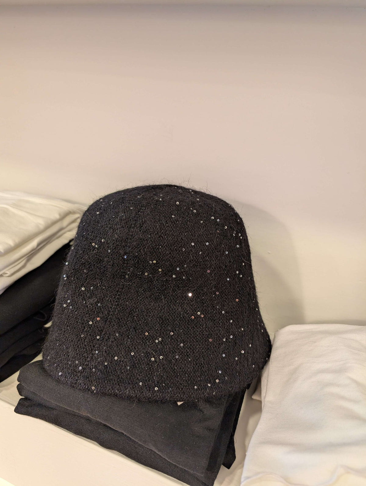 CAPPELLO LILLY CUFFIETTA CON LUREX NERO - NALI'