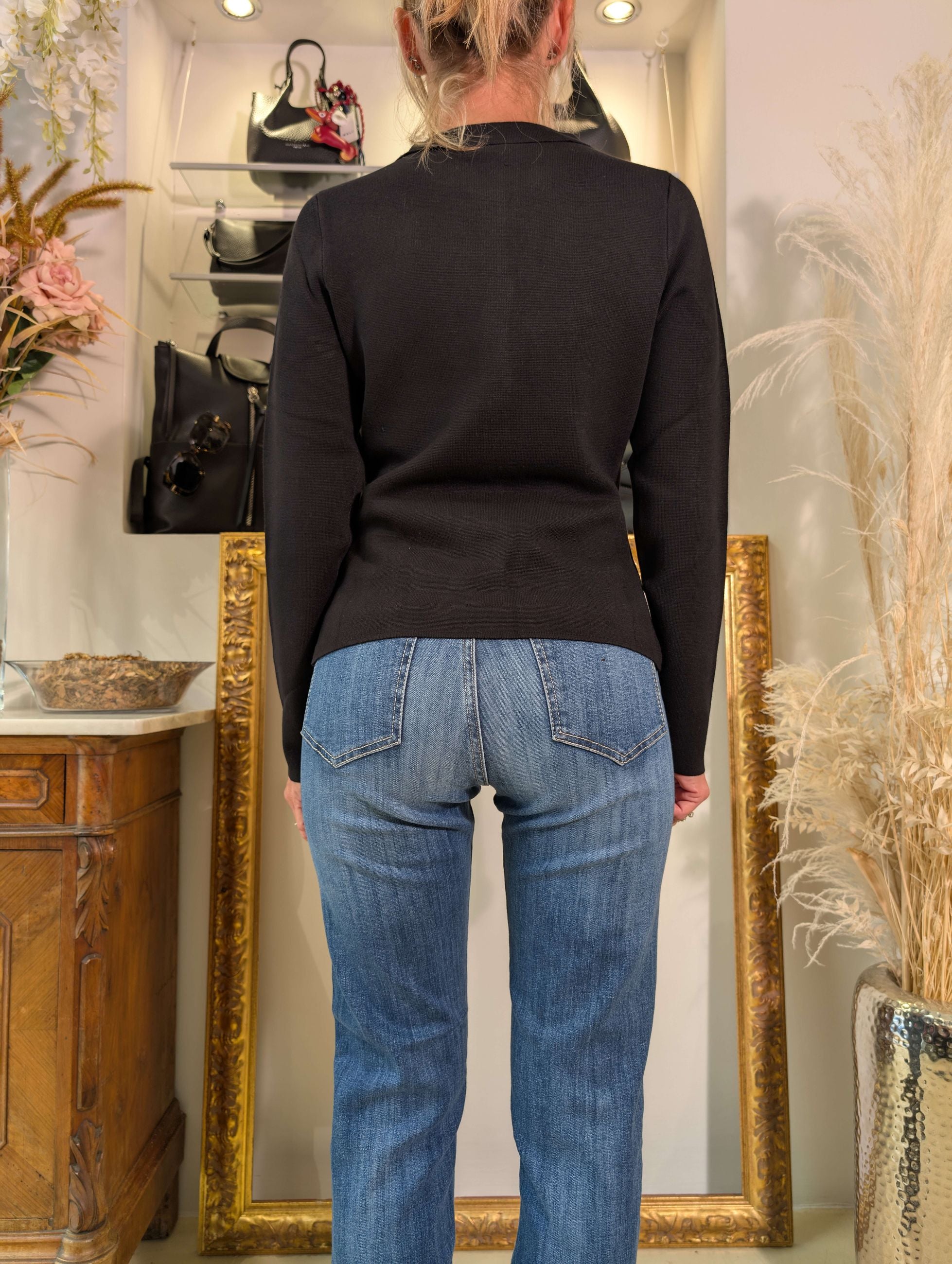 Giacca in maglia con bottoni gioiello - SHE_FLORENCE_LAB