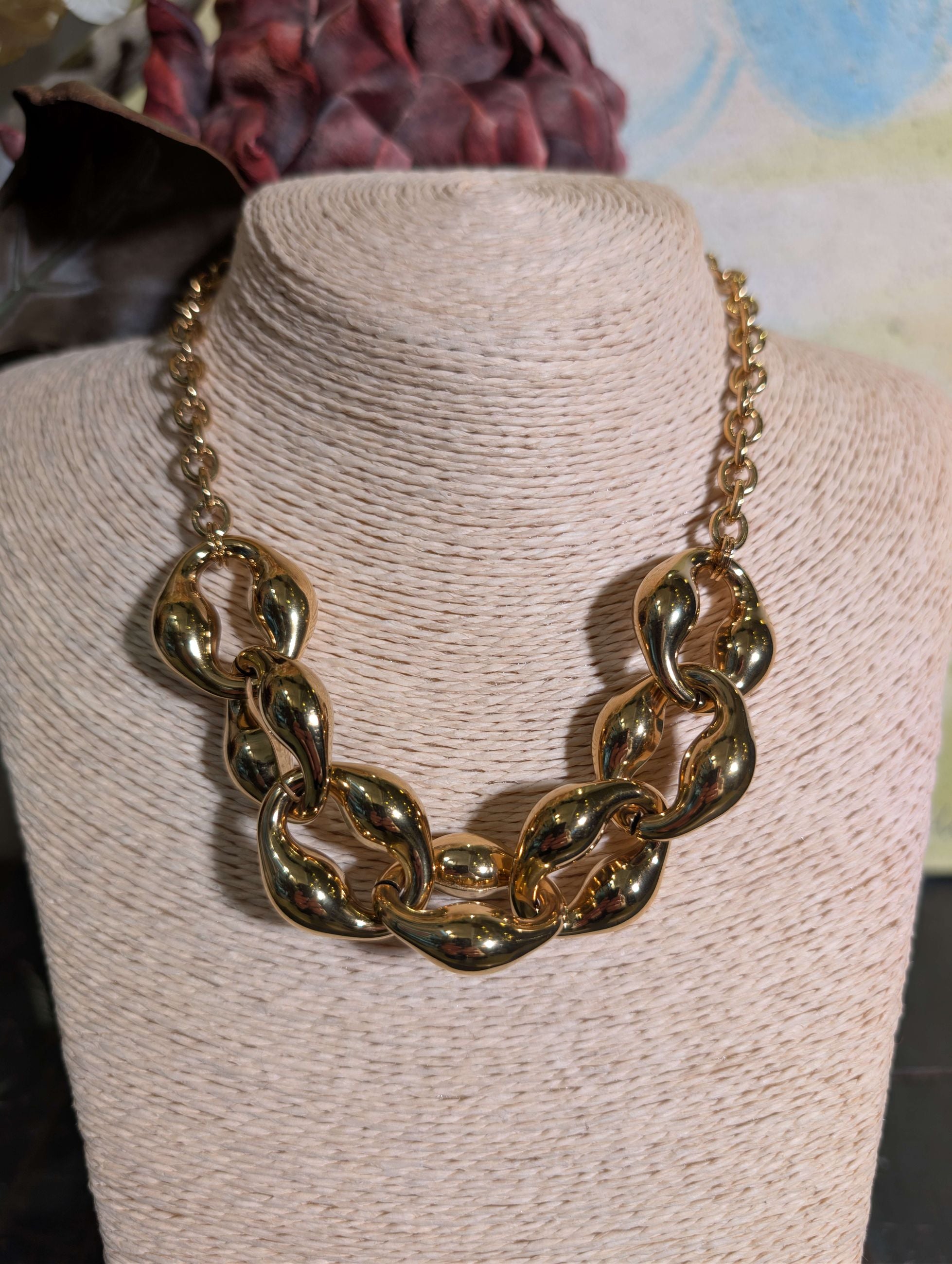 COLLANA ROUND CON ANELLI BIG ORO - NALI'