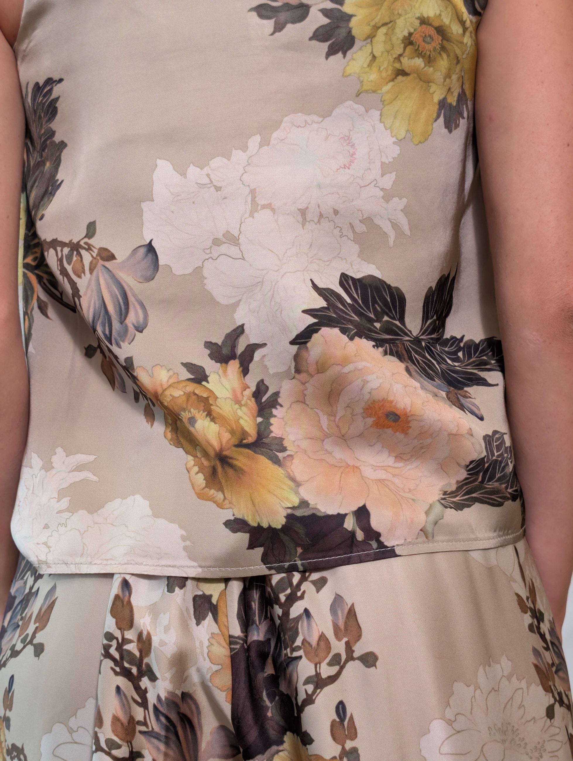 Top in raso di viscosa Rust Bloom - IMPERIAL