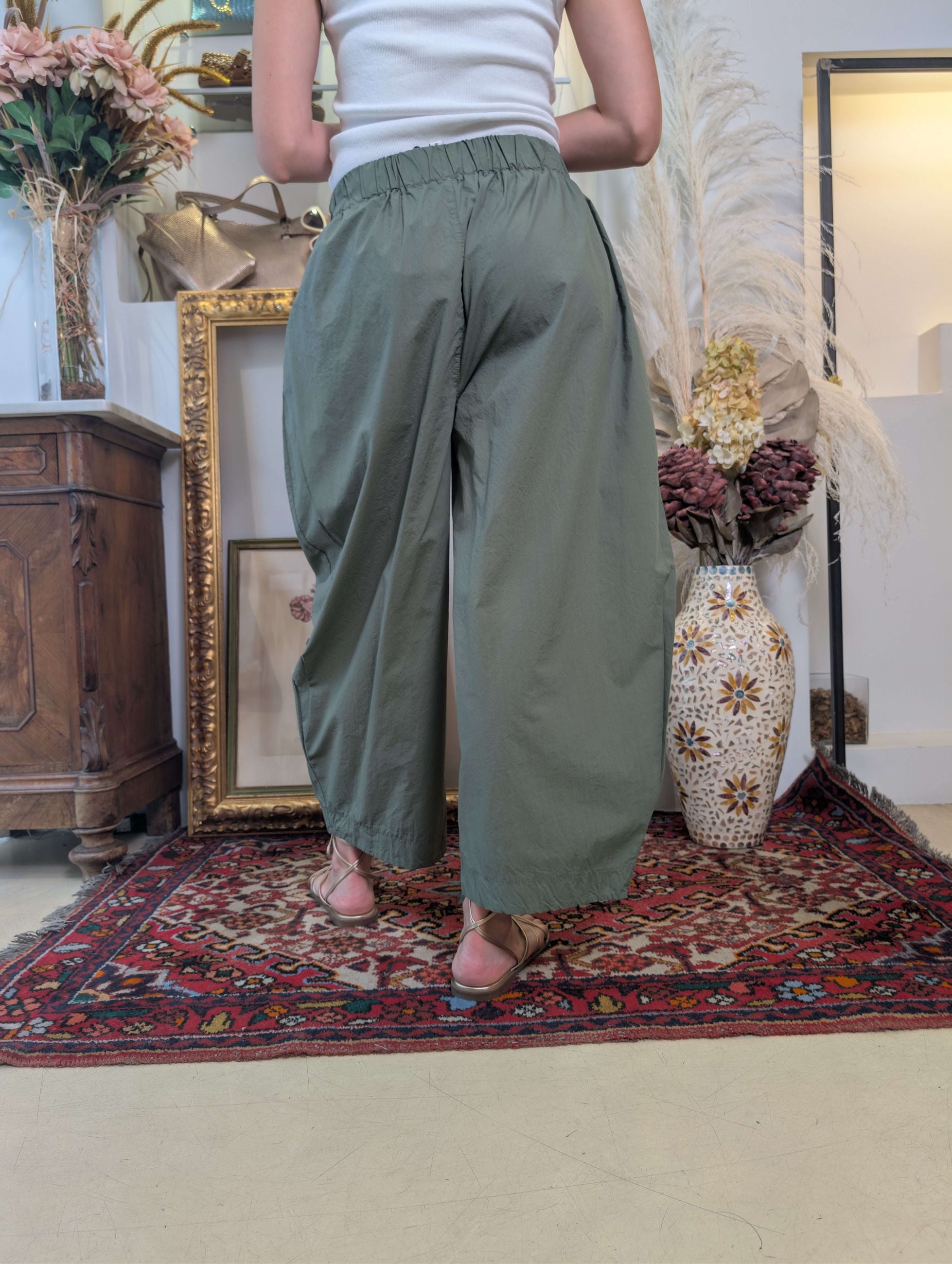 Panta barrel in tela di cotone - SHE_FLORENCE_LAB