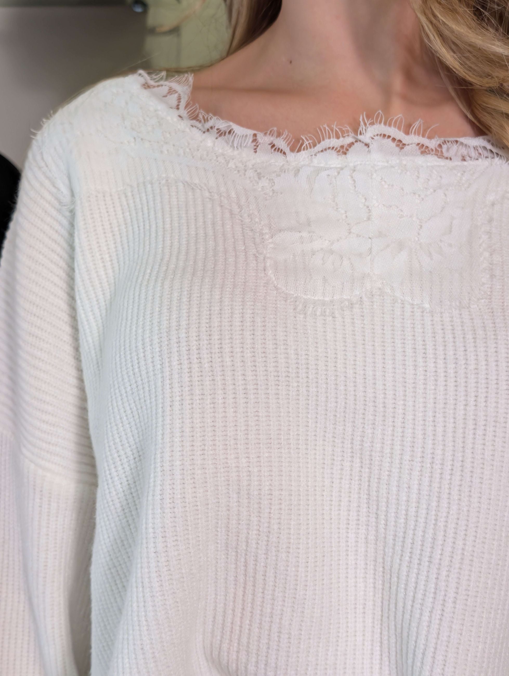 Maglia a scatoletta con pizzo - HAVE ONE