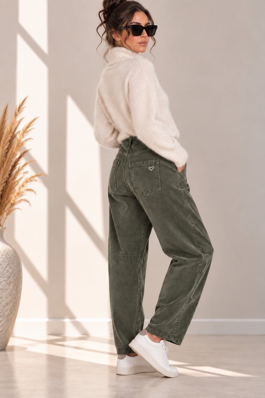 Pantalone barrel in velluto a coste - PLEASE